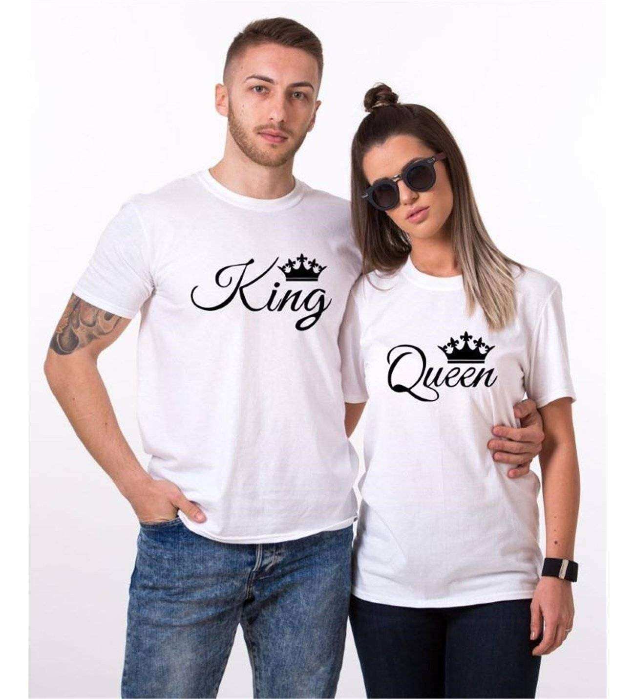 Tshirthane King Queen Tag Sevgili Kombinleri Tshirt Kombini