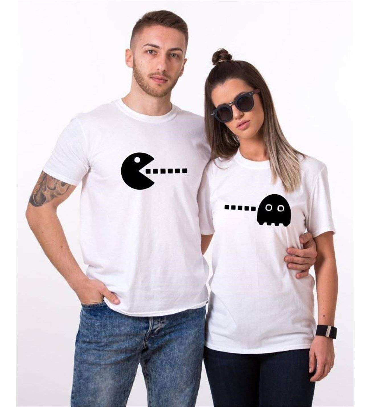 Tshirthane Pacman  Sevgili Kombinleri Tshirt Kombini