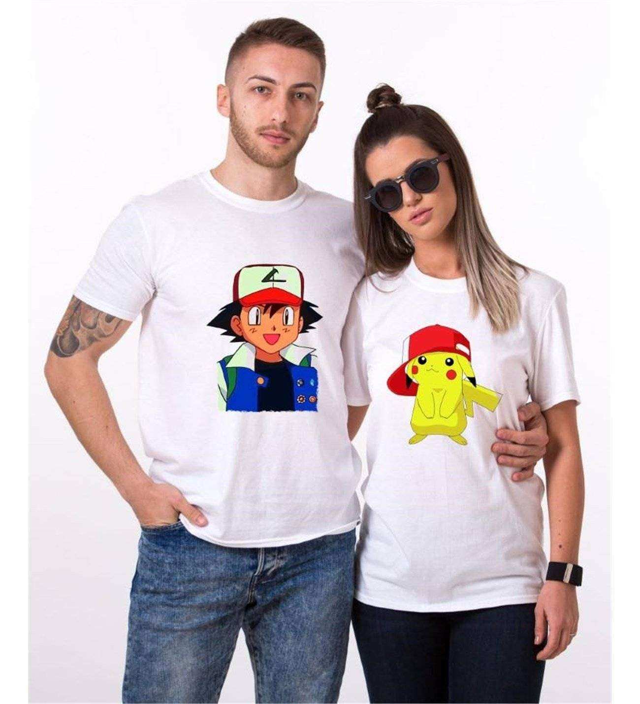 Tshirthane Pokemon Pikachu Sevgili Kombinleri Tshirt Kombini