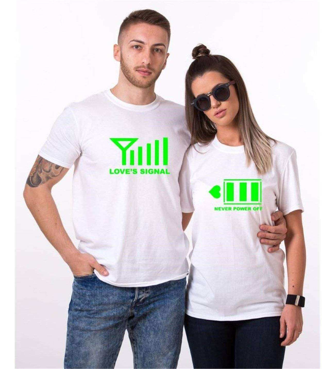 Tshirthane Signal Power Aşkın Gücü Sevgili Kombinleri Tshirt Kombini