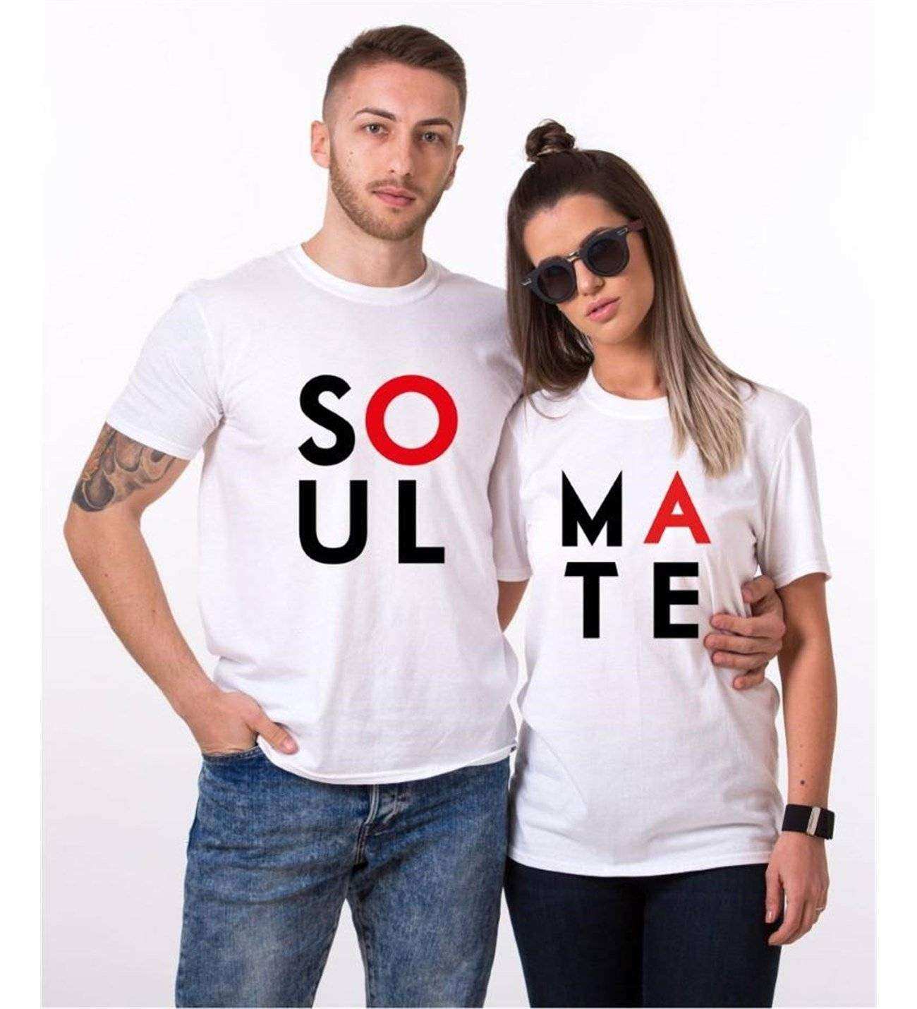 Tshirthane Soul Mate Sevgili Kombinleri Tshirt Kombini