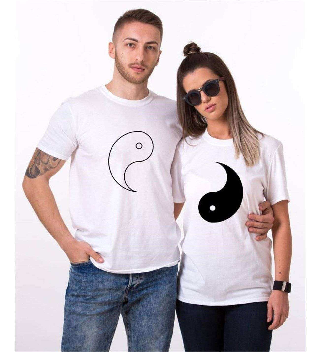 Tshirthane Ying Yang Sevgili Kombinleri Tshirt Kombini