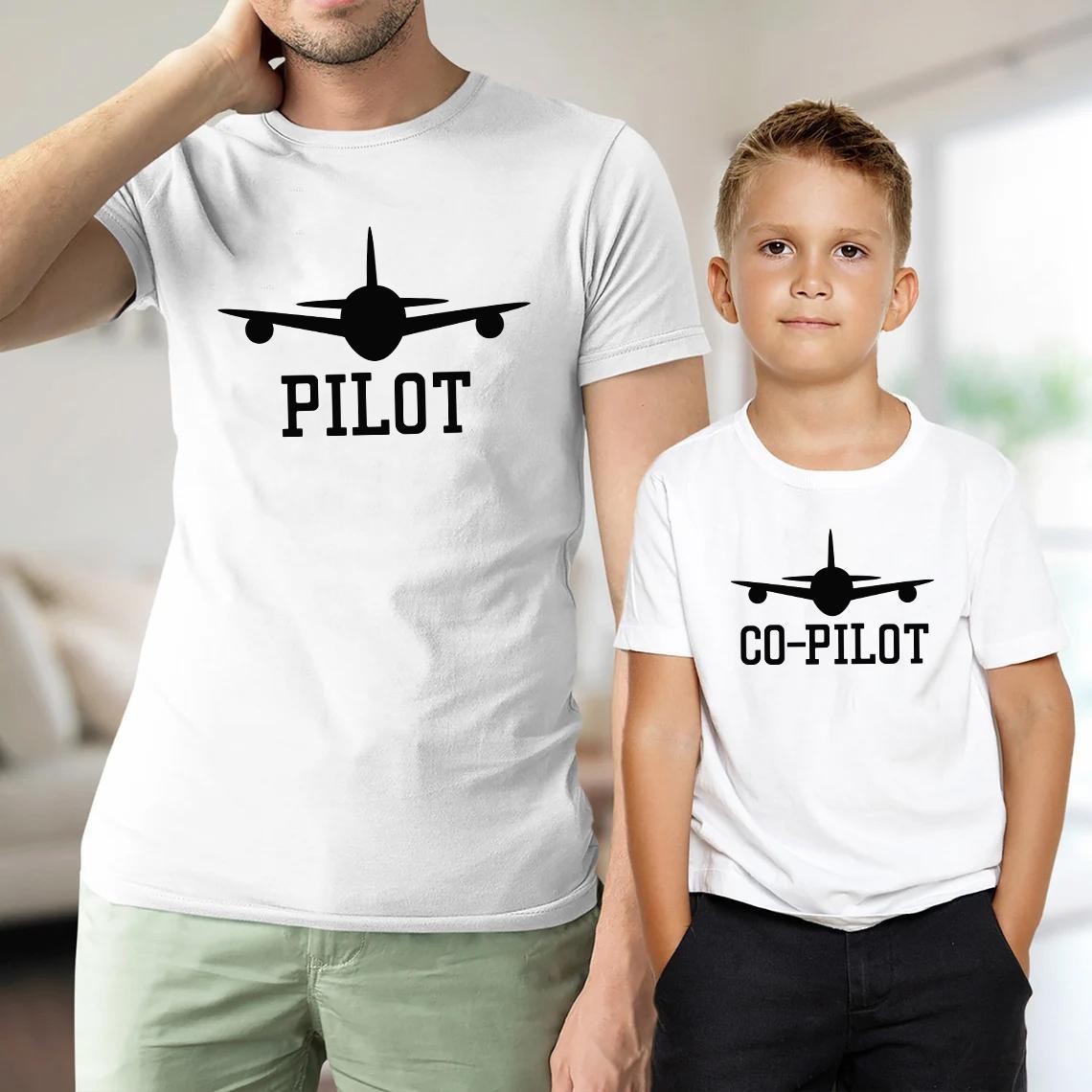 Baba Oğul Pilot Co-pilot Tshirt (Tek Ürün Fiyatıdır Kombin Yapmak için 2 Adet Sepete Ekleyiniz)