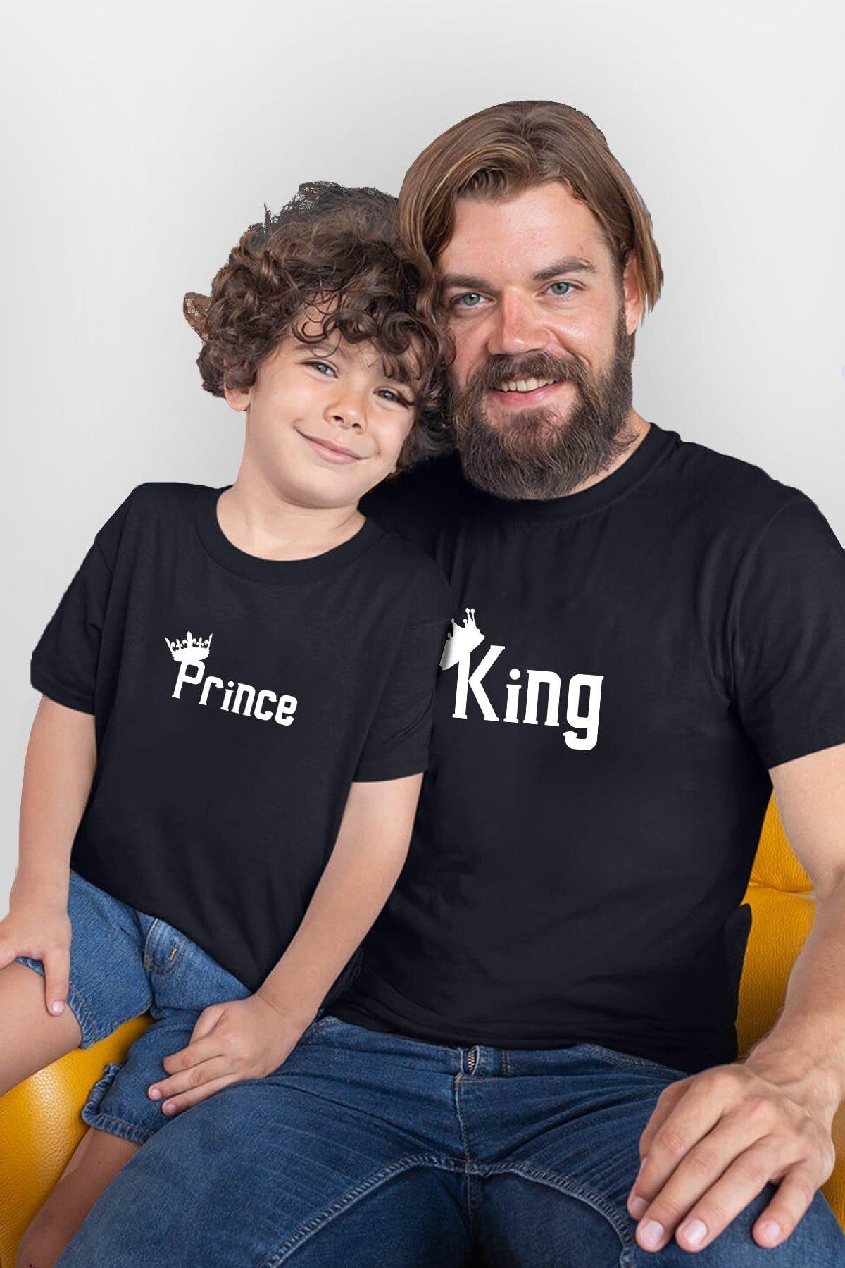 Baba Oğul King Prince Tshirt(Tek Ürün Fiyatıdır Kombin Yapmak için 2 Adet Sepete Ekleyiniz)