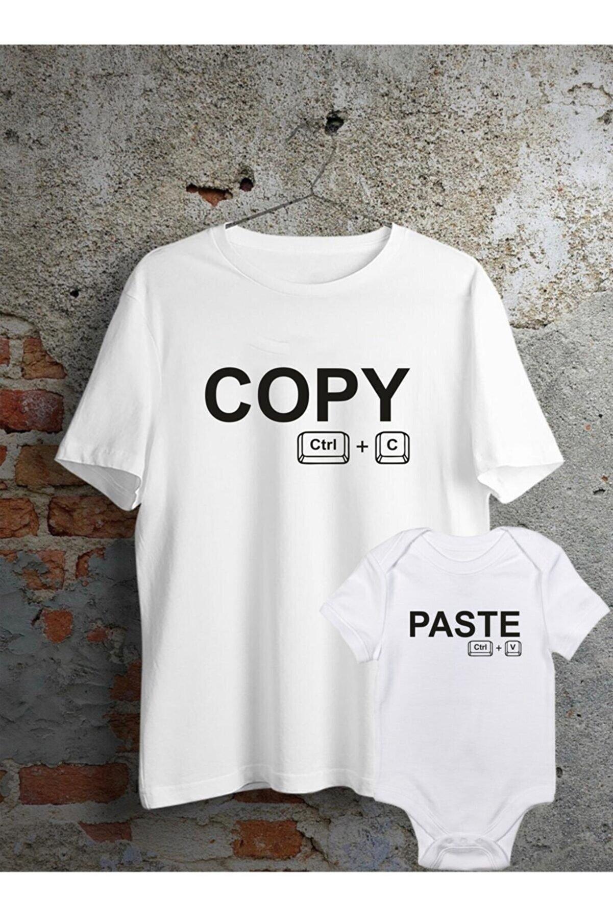 Baba Oğul Kız Copy Paste Zıbın Tshirt(Tek Ürün Fiyatıdır Kombin Yapmak için 2 Adet Sepete Ekleyiniz)