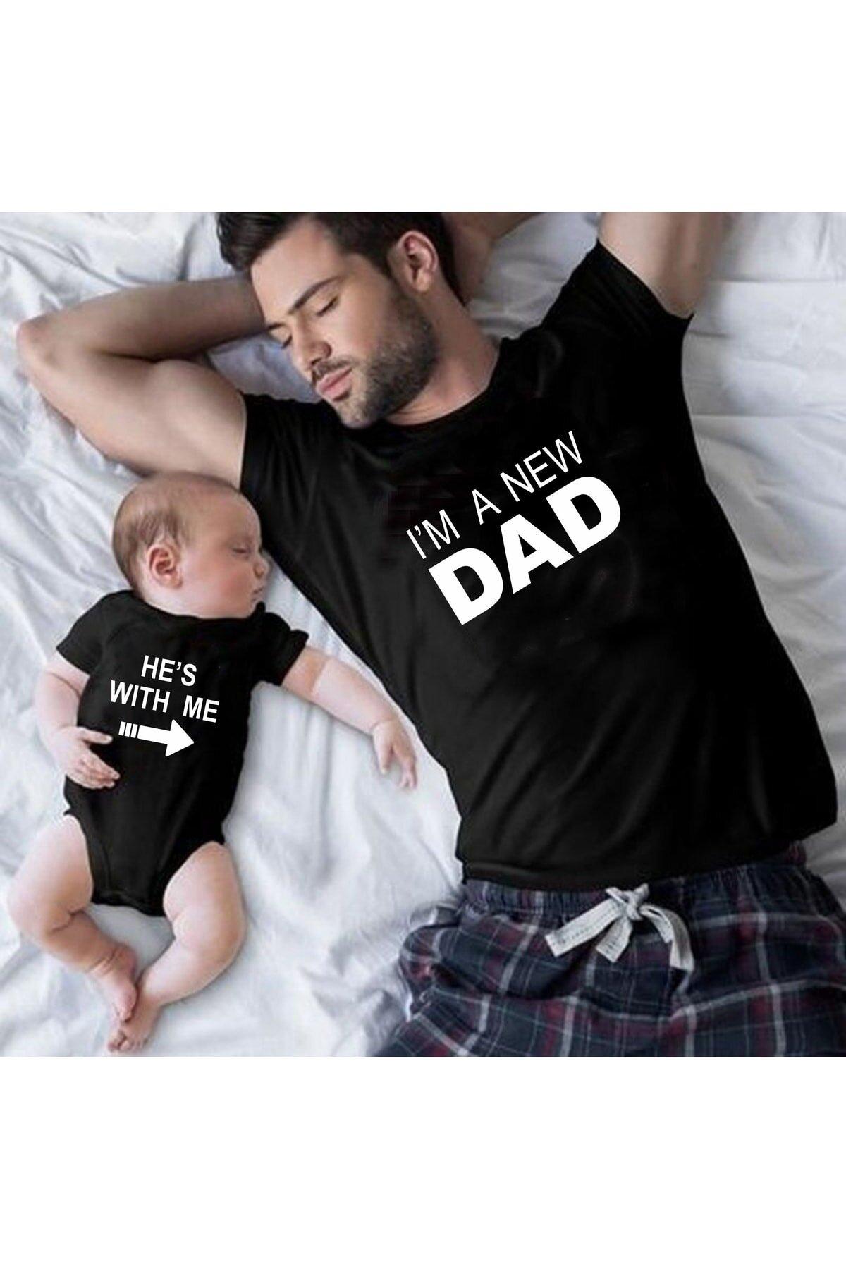 Baba Oğul New Dad Zıbın Tshirt(Tek Ürün Fiyatıdır Kombin Yapmak için 2 Adet Sepete Ekleyiniz)