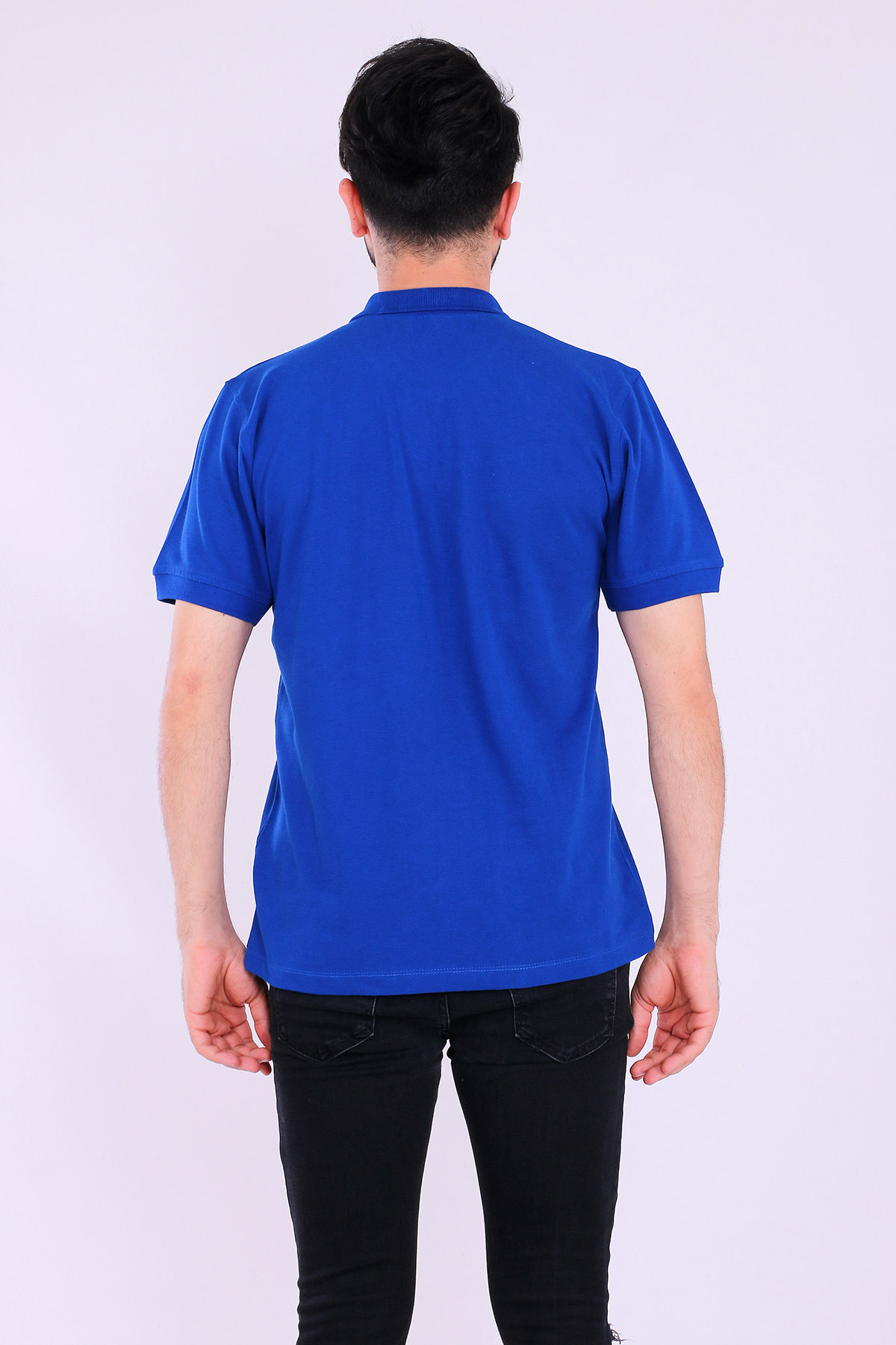 Saks Mavi Basic Polo Yaka Erkek Tshirt