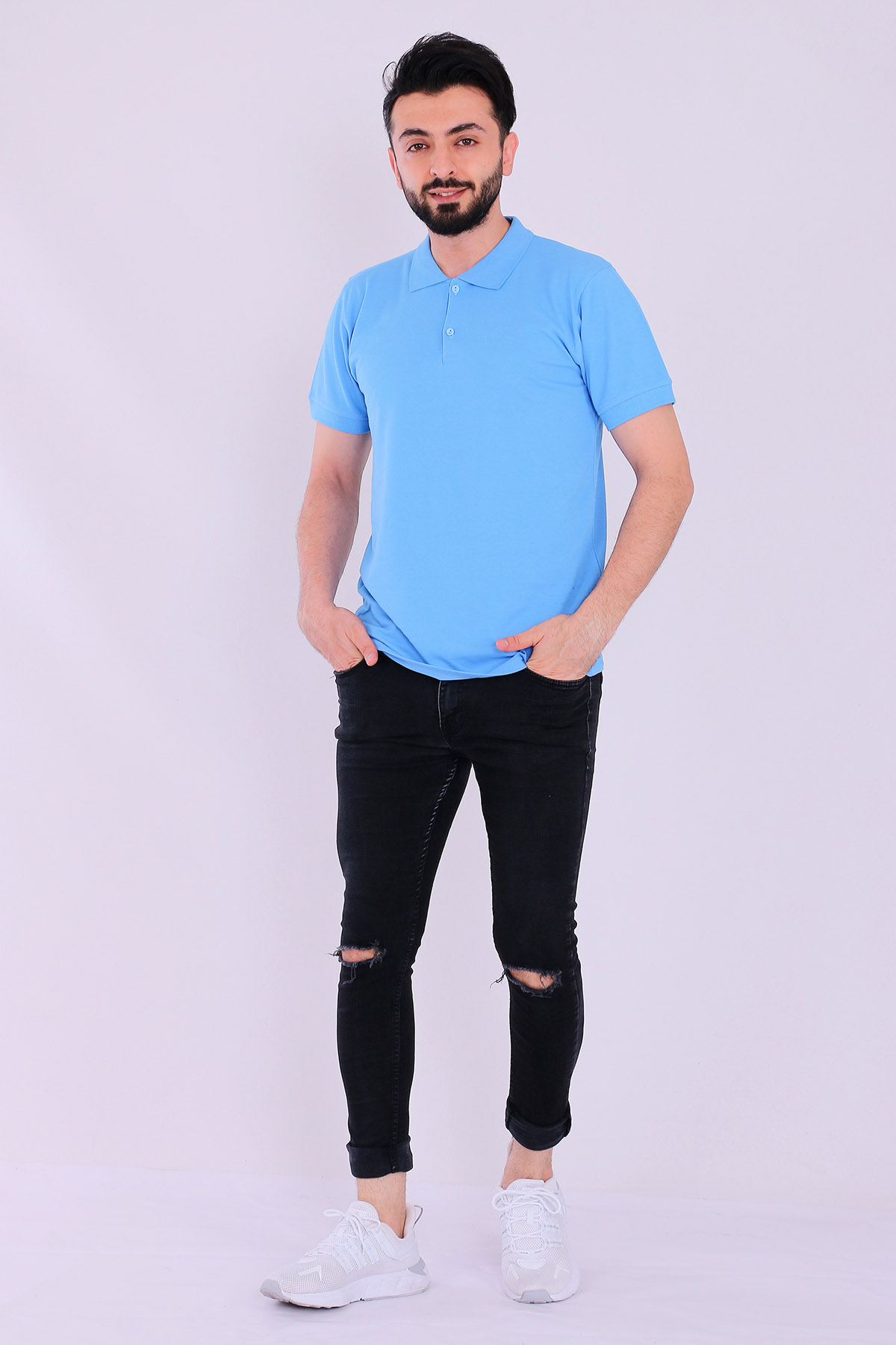 Mavi Basic Polo Yaka Erkek Tshirt