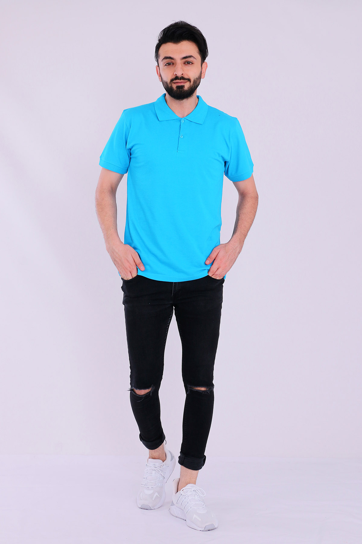 Turkuaz Basic Polo Yaka Erkek Tshirt