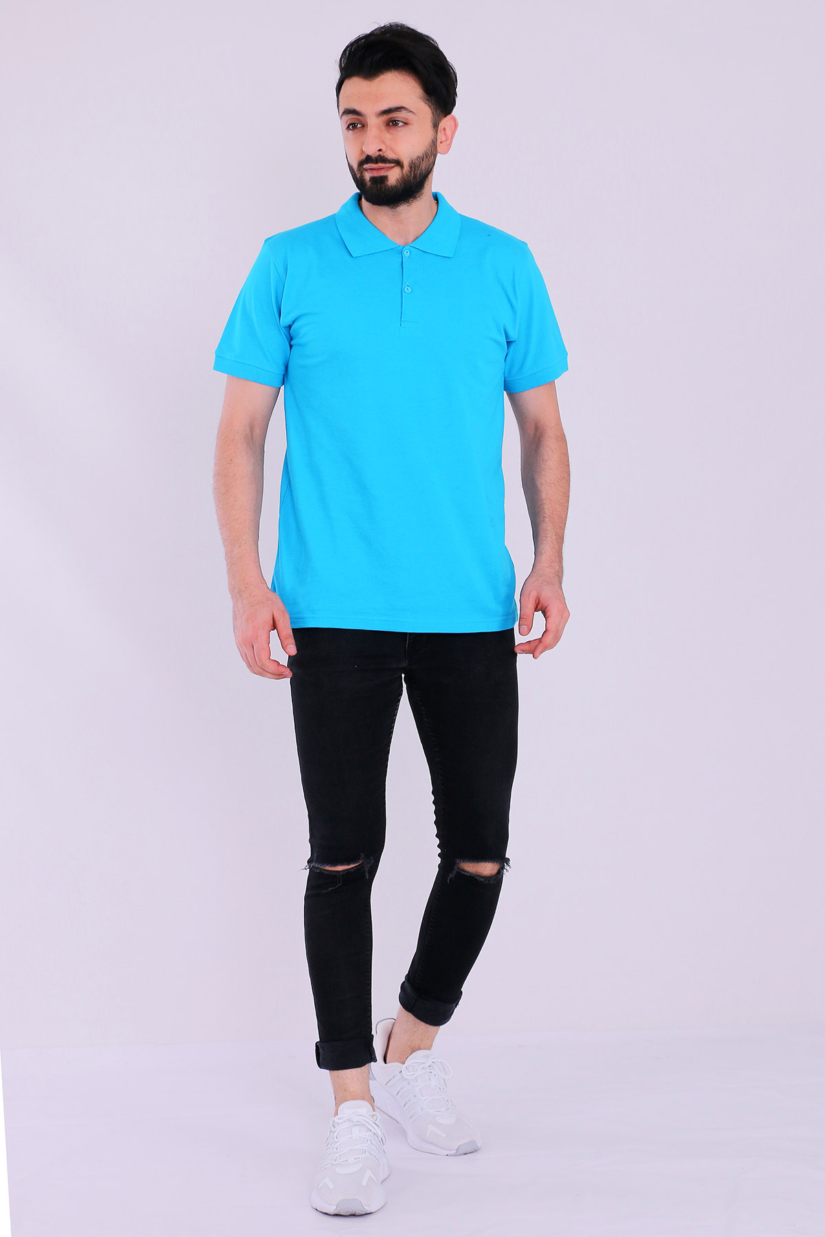 Turkuaz Basic Polo Yaka Erkek Tshirt