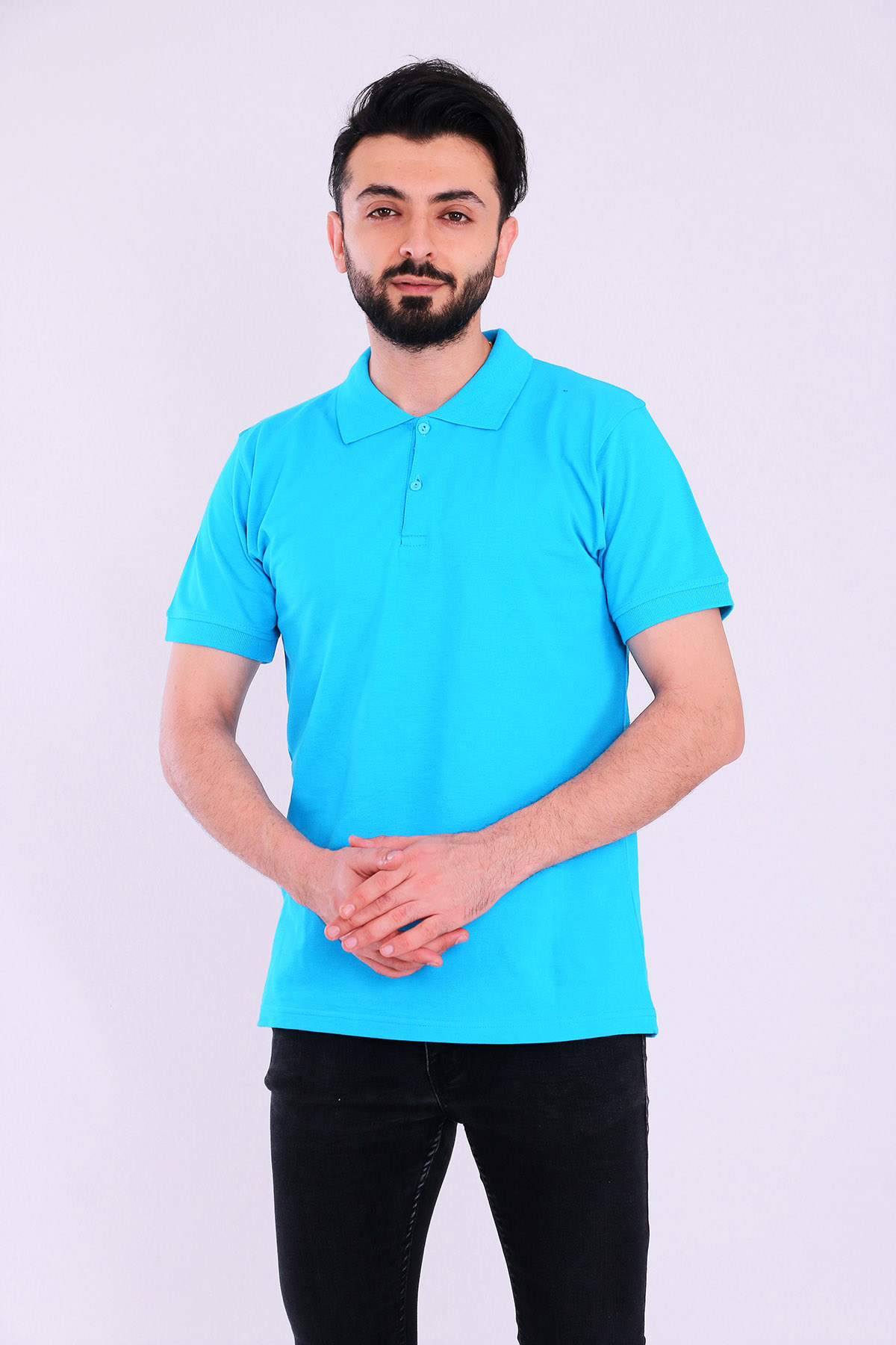 Turkuaz Basic Polo Yaka Erkek Tshirt