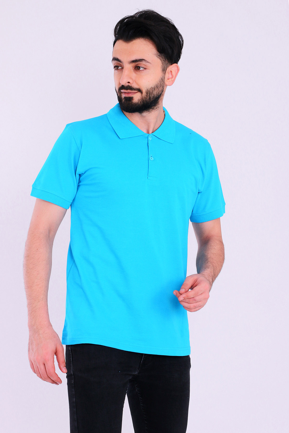 Turkuaz Basic Polo Yaka Erkek Tshirt