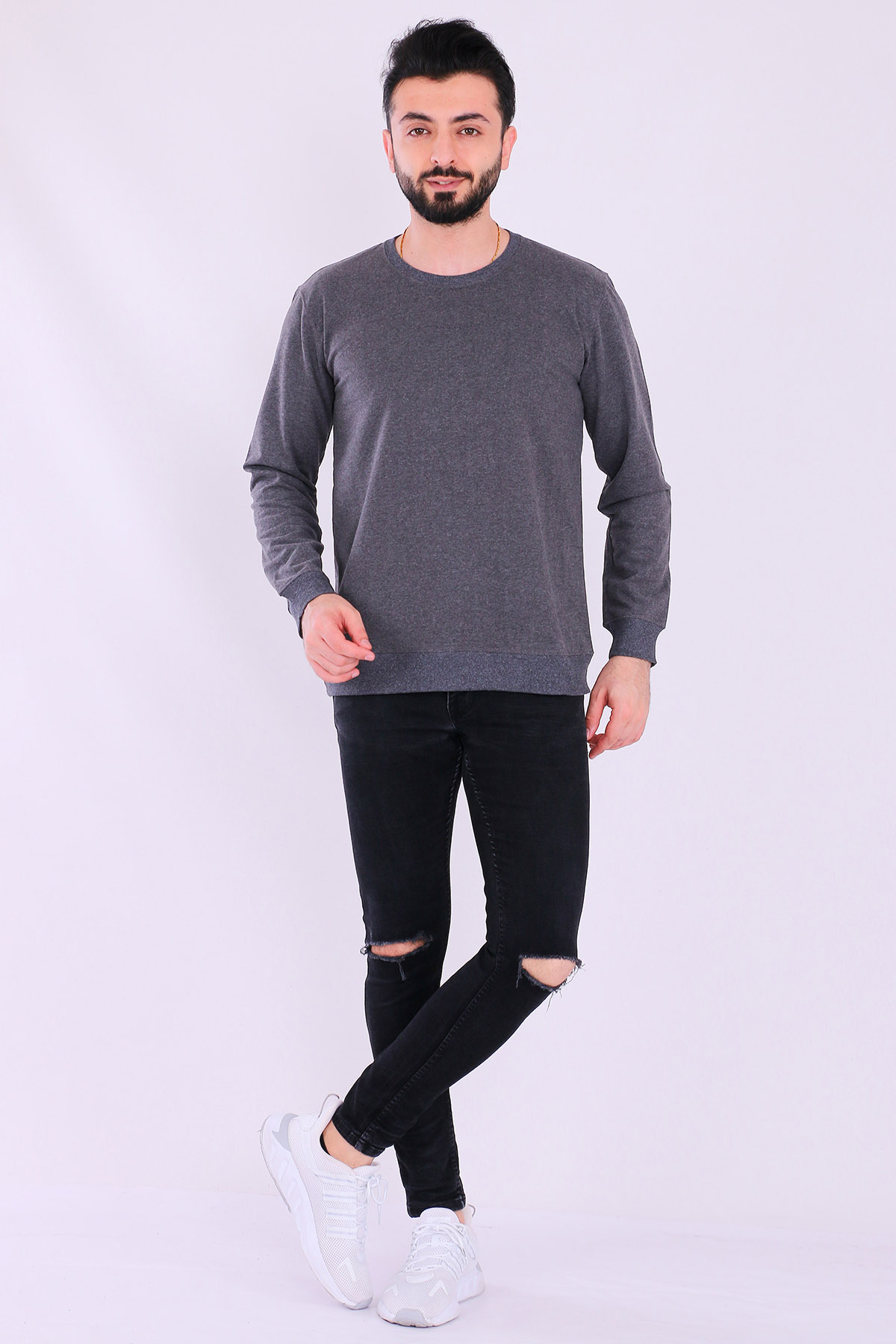 Füme Basic Erkek 2 iplik Sweatshirt