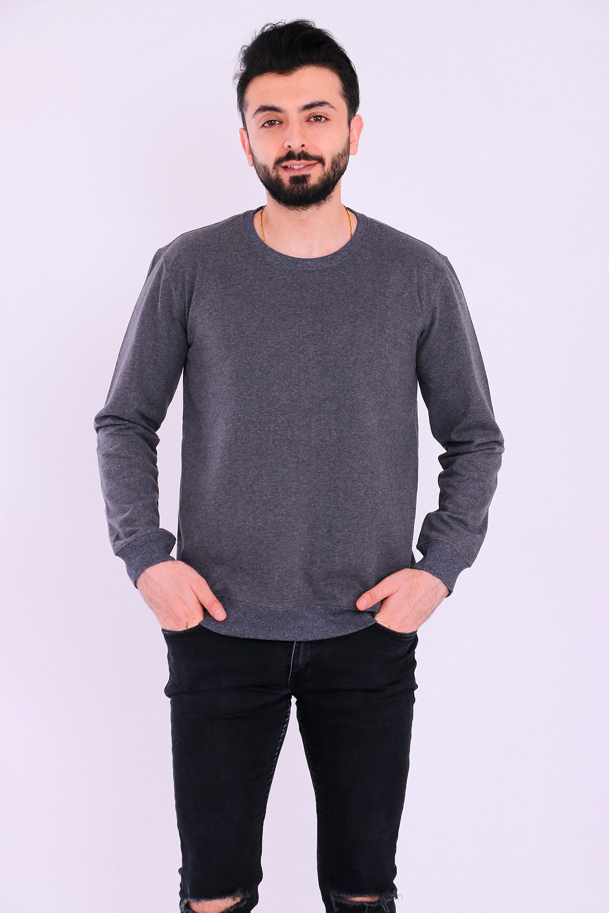 Füme Basic Erkek 2 iplik Sweatshirt