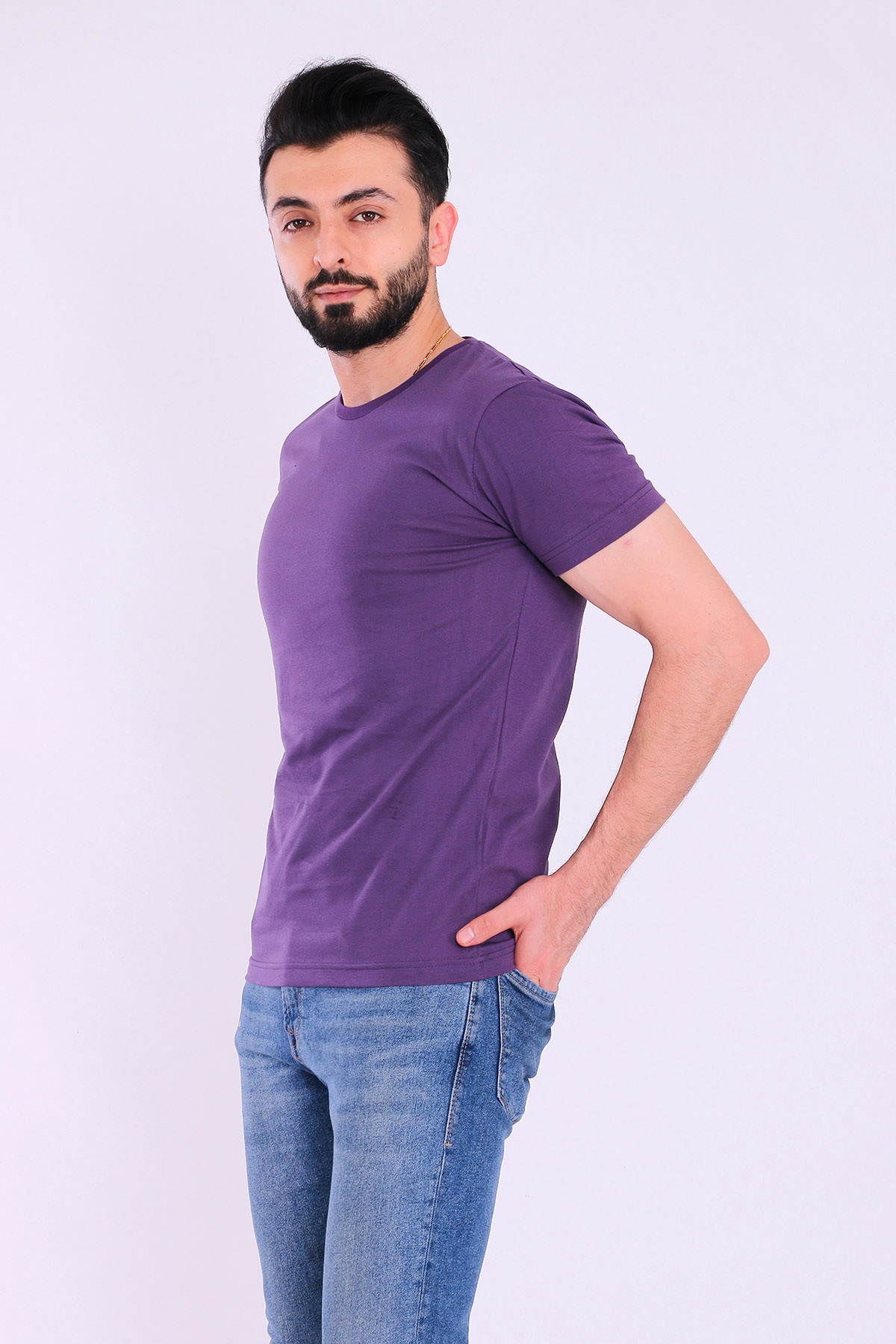 Mürdüm Basic Kısakol Erkek Slim Fit Tshirt