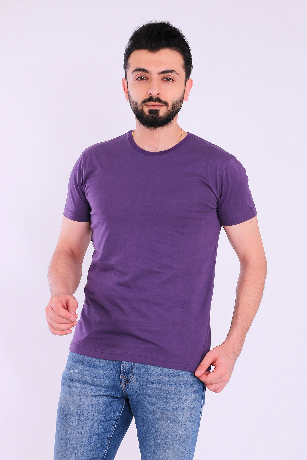 Mürdüm Basic Kısakol Erkek Slim Fit Tshirt