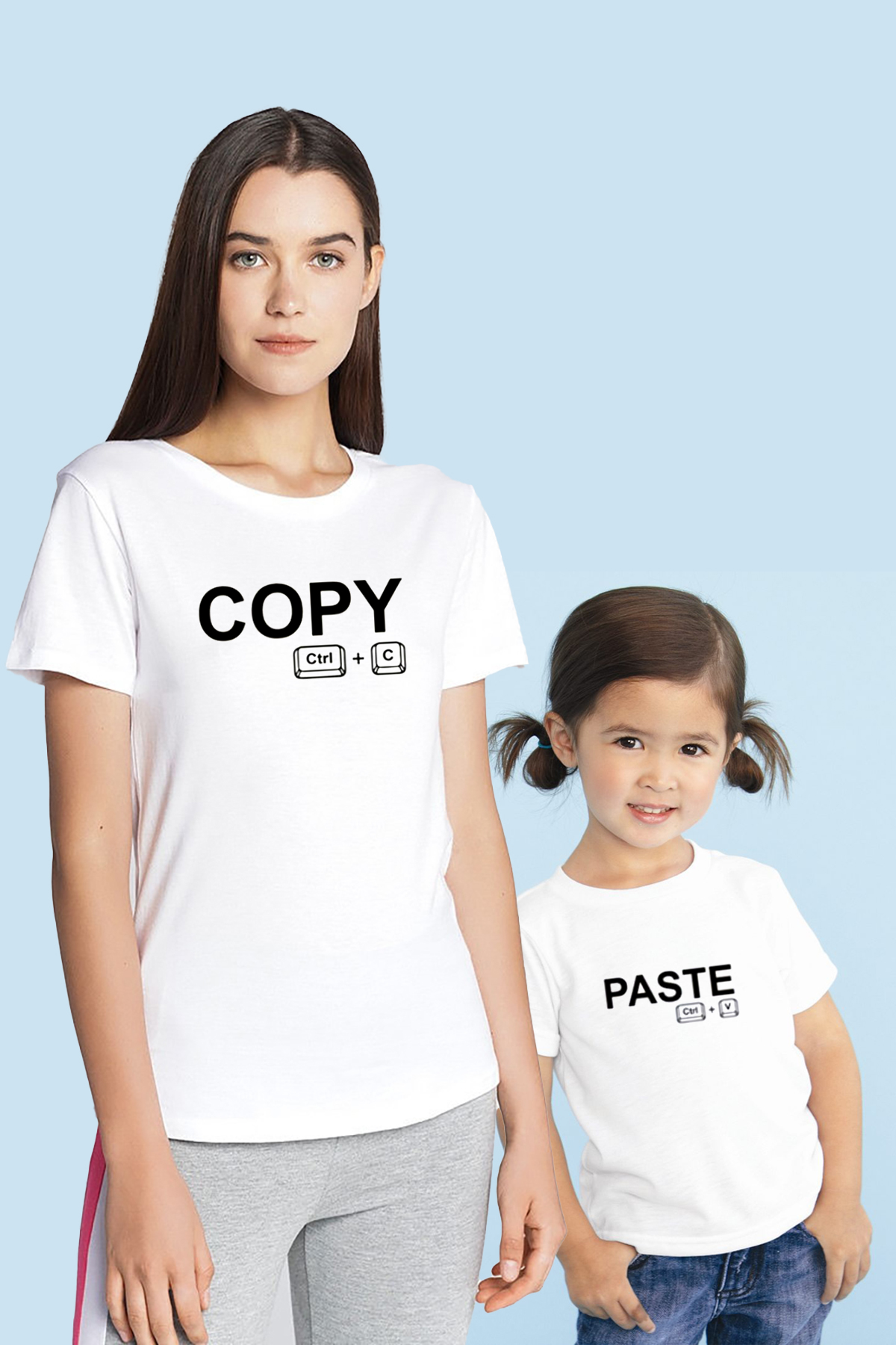Copy Paste Anne Kız & Oğul tişört (TEK ÜRÜN FİYATIDIR KOMBİN YAPMAK İÇİN 2 ADET SEPETE EKLEYİNİZ)