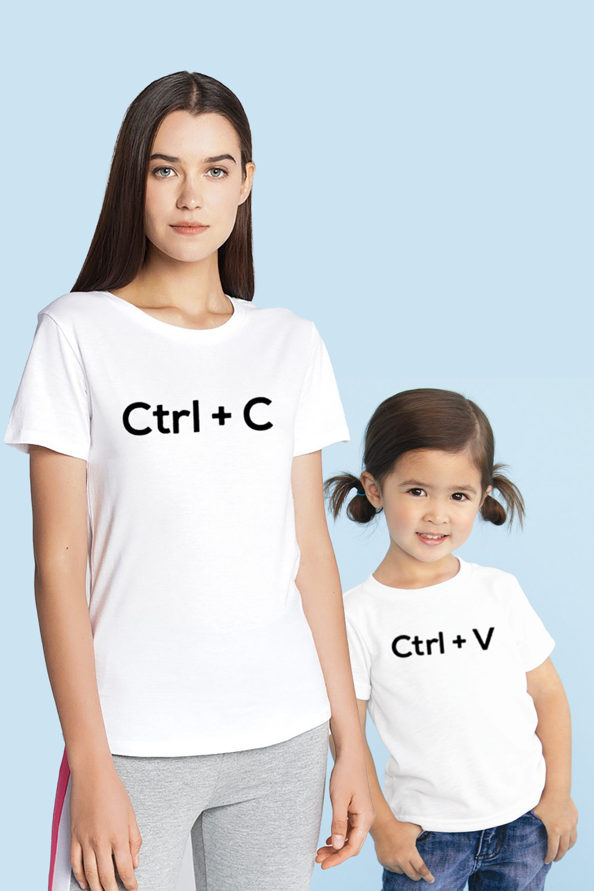 Crtl+C Ctrl+V Anne Kız & Oğul tişört (TEK ÜRÜN FİYATIDIR KOMBİN YAPMAK İÇİN 2 ADET SEPETE EKLEYİNİZ)