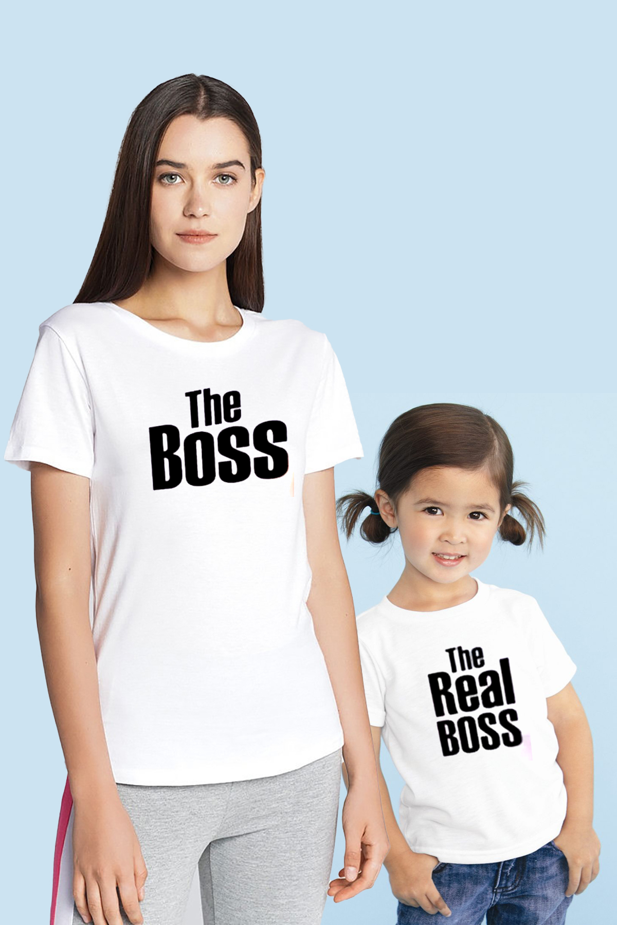Boss Realboss Anne Kız & Oğul tişört (TEK ÜRÜN FİYATIDIR KOMBİN YAPMAK İÇİN 2 ADET SEPETE EKLEYİNİZ)