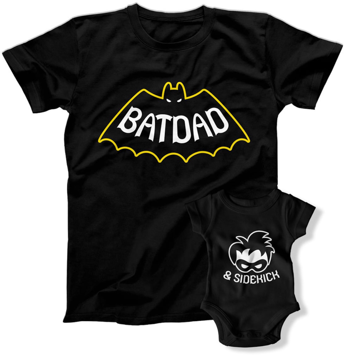 Baba Oğul Batdad Sidekick Zıbın Tshirt (Tek Ürün Fiyatıdır Kombin Yapmak için 2 Adet Sepete Ekleyini