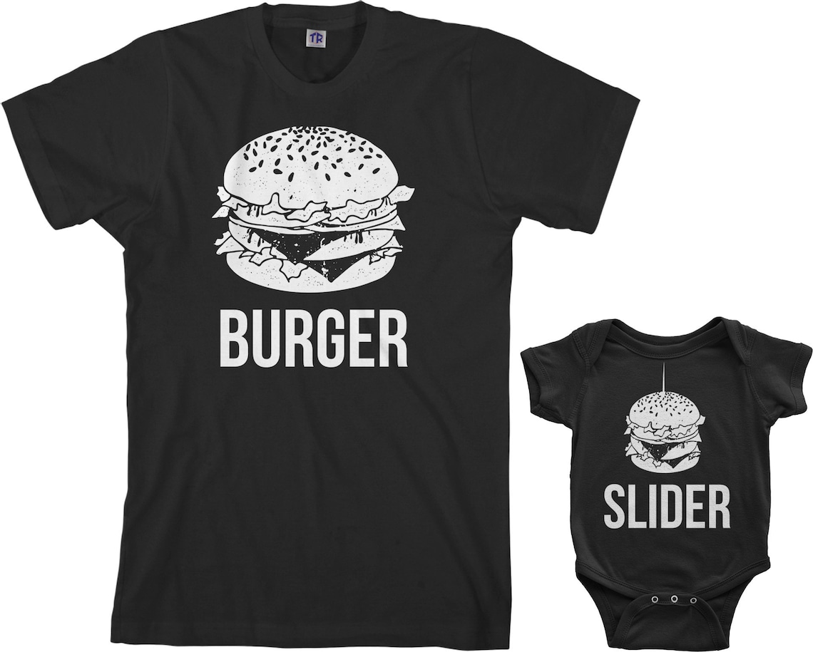 Baba Oğul Zıbın Burger Slider Tshirt (Tek Ürün Fiyatıdır Kombin Yapmak için 2 Adet Sepete Ekleyiniz)