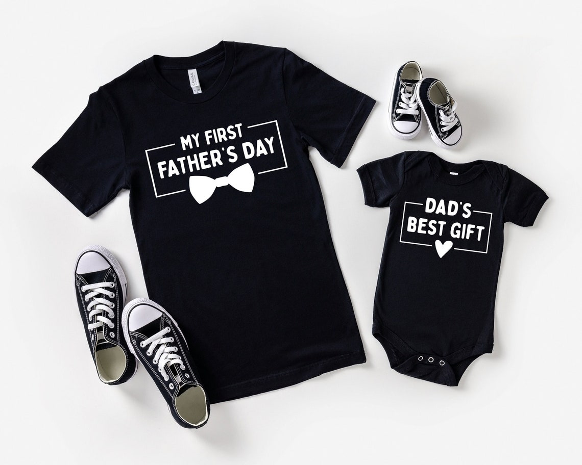 Baba Oğul First FD Best Gift Zıbın Tshirt (Tek Ürün Fiyatıdır Kombin Yapmak için 2 Adet Sepete Ekley