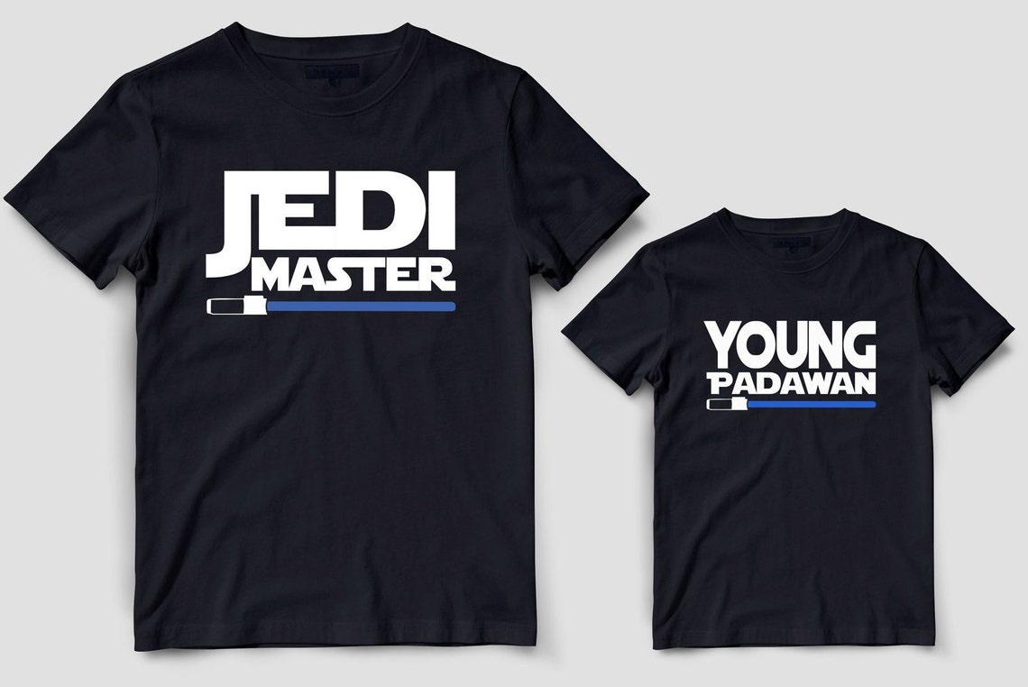 Baba Oğul Jedi Master Zıbın Tshirt (Tek Ürün Fiyatıdır Kombin Yapmak için 2 Adet Sepete Ekleyiniz)