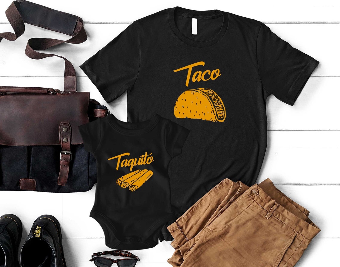 Baba Oğul Taco Taquito Zıbın Tshirt (Tek Ürün Fiyatıdır Kombin Yapmak için 2 Adet Sepete Ekleyiniz)