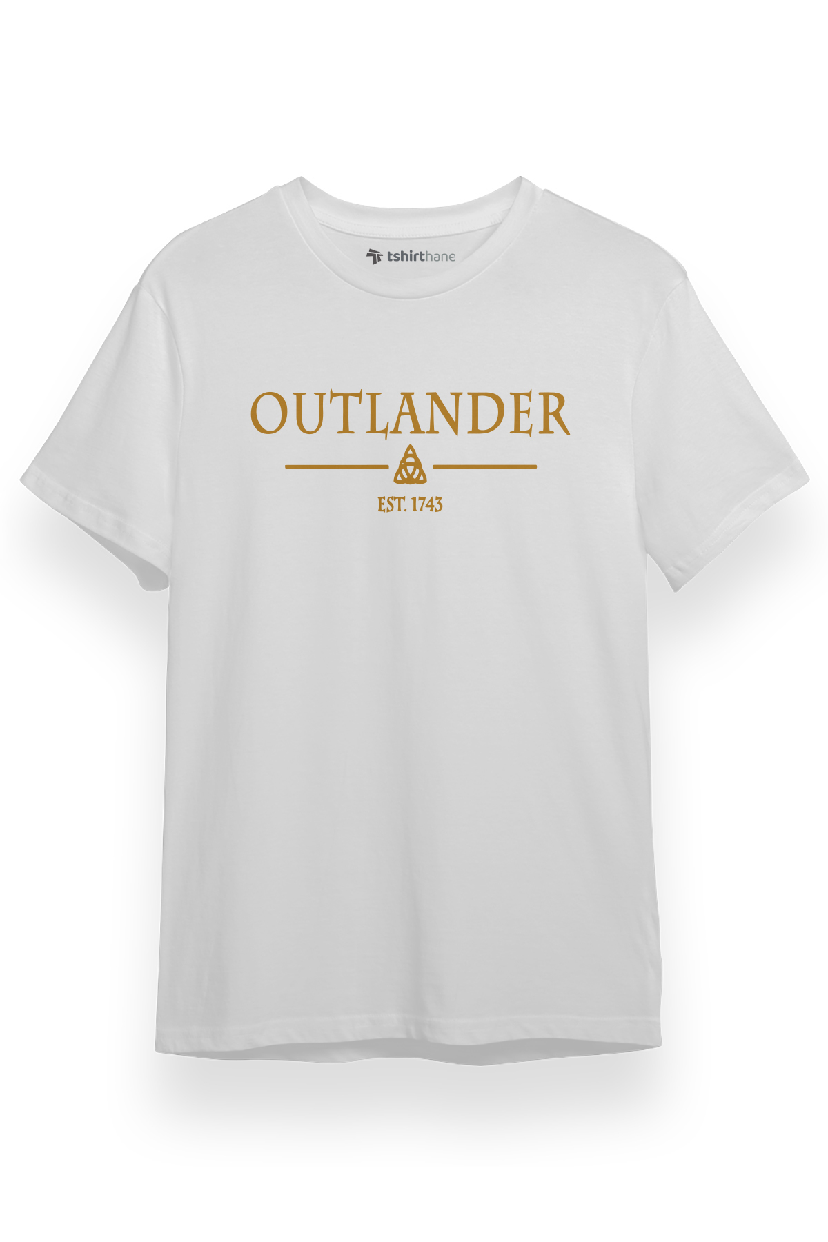 Outlander Est 1743  Beyaz Kısa kol Erkek Tshirt