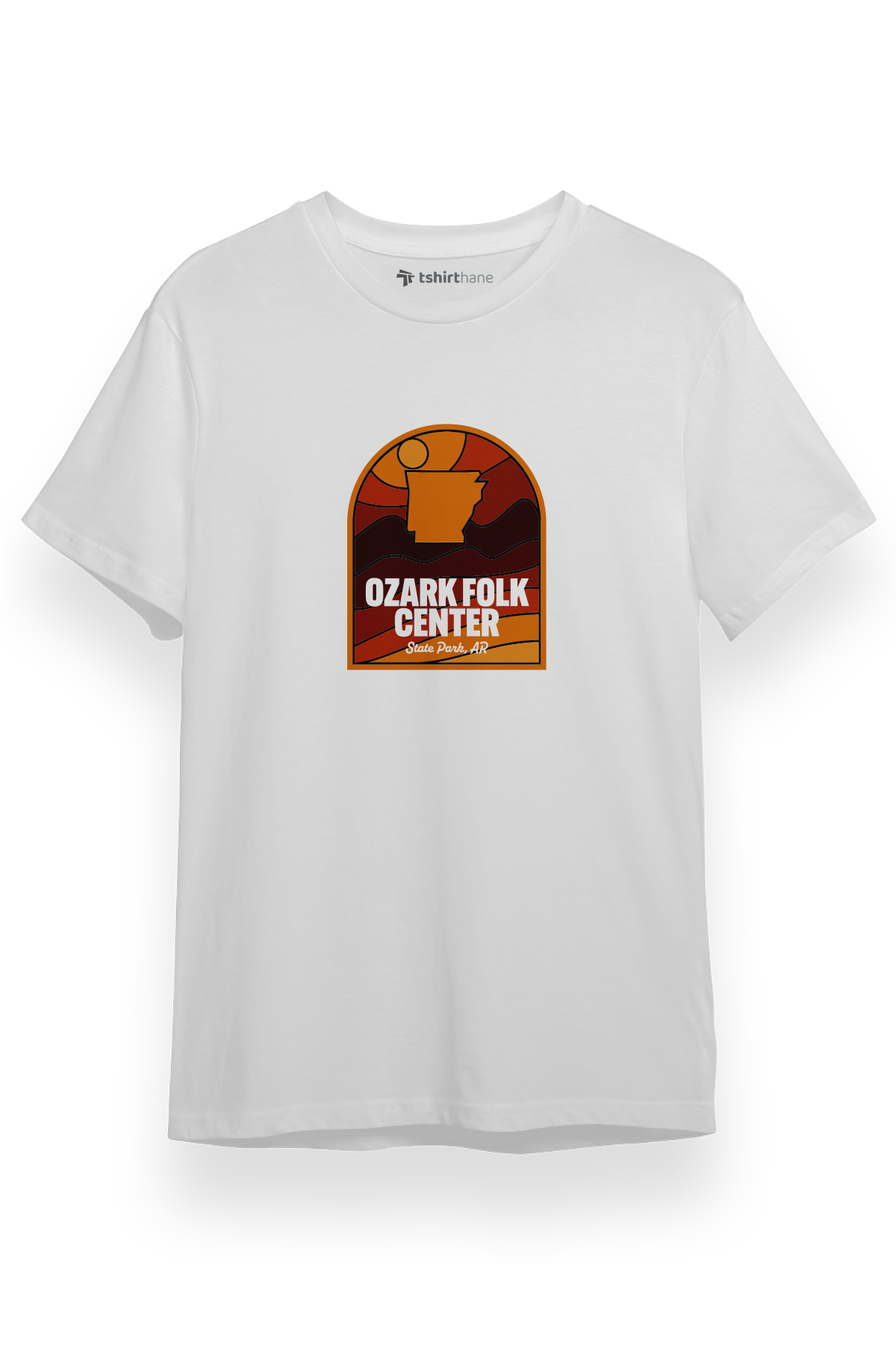 Ozark Folk Center Logo Beyaz Kısa kol Erkek Tshirt