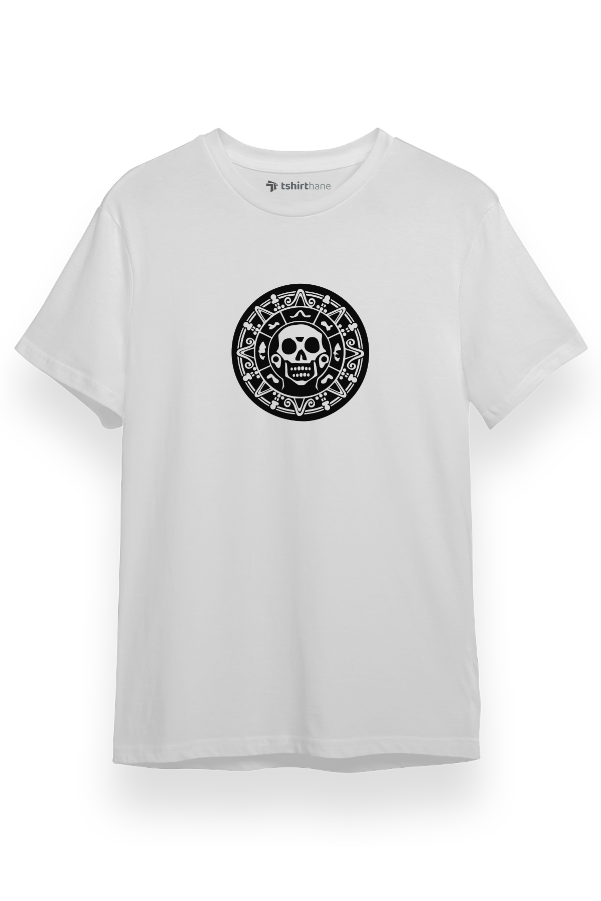 Pirate Of The Carribean Money Logo Beyaz Kısa kol Erkek Tshirt