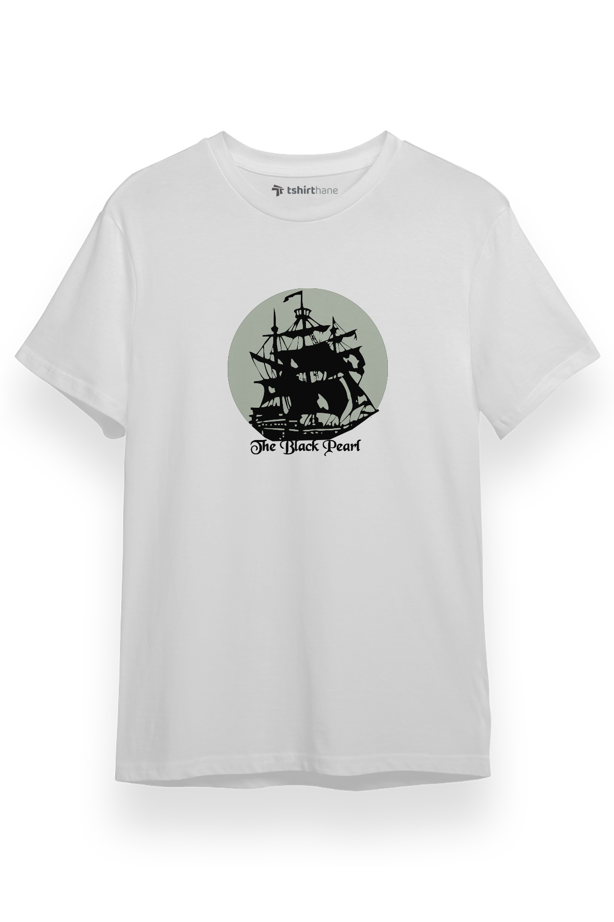 Pirate Of The Carribean The Black Pearl Beyaz Kısa kol Erkek Tshirt