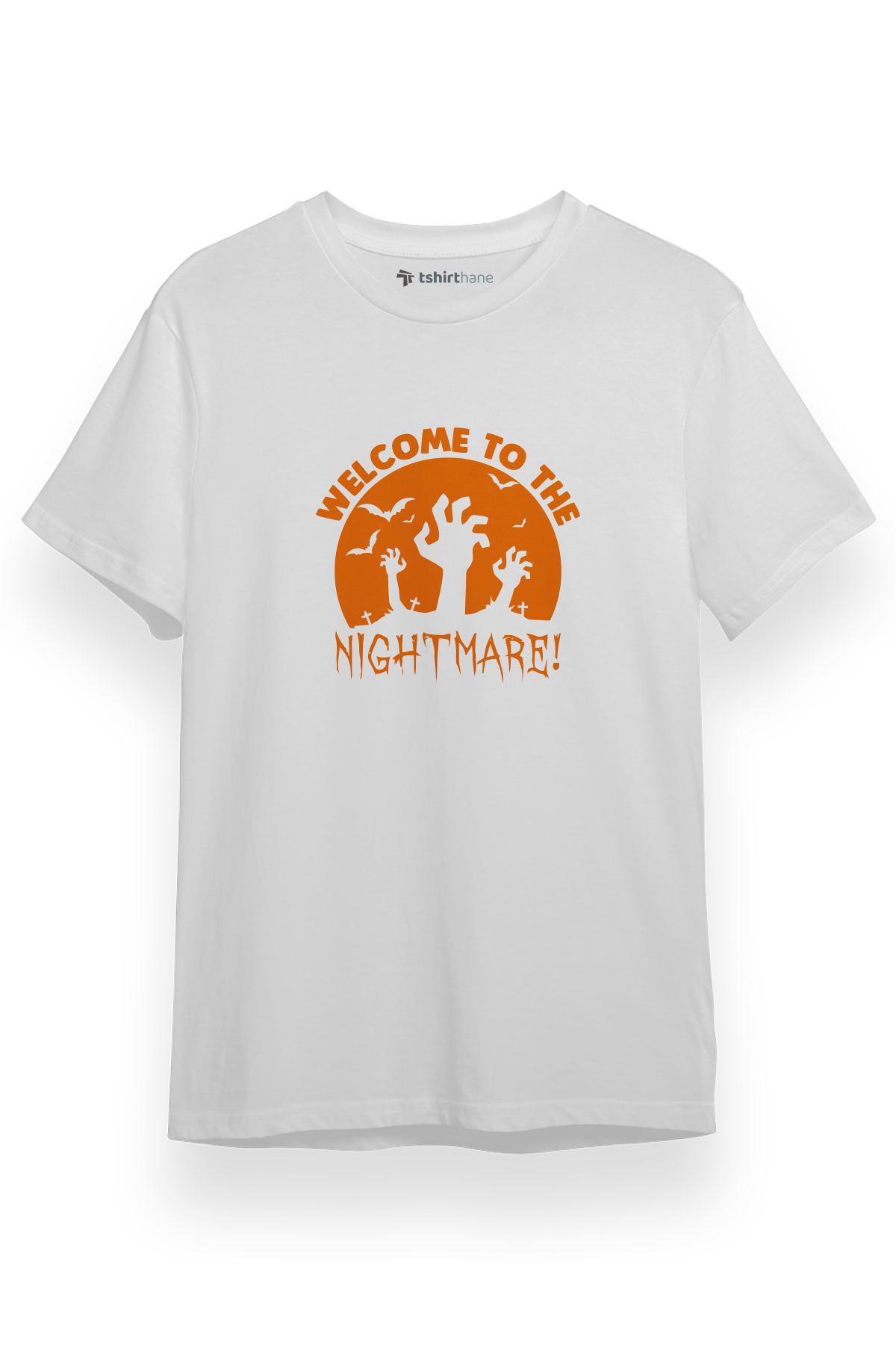 Welcome To The Nightmare Beyaz Kısa kol Erkek Tshirt