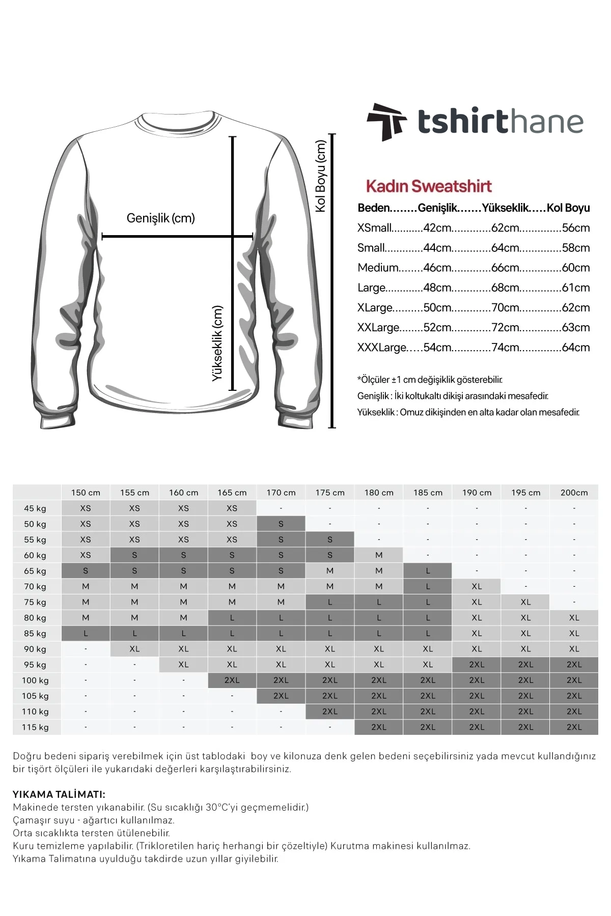 Siyah Basic Kadın 2 iplik Sweatshirt