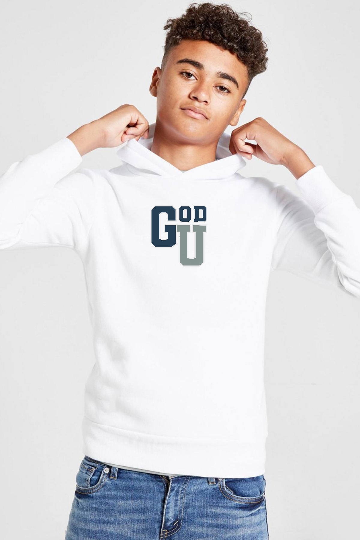 Gen V Godolkin University Abbreviation Beyaz Çocuk 3ip Kapşonlu  Sweatshirt