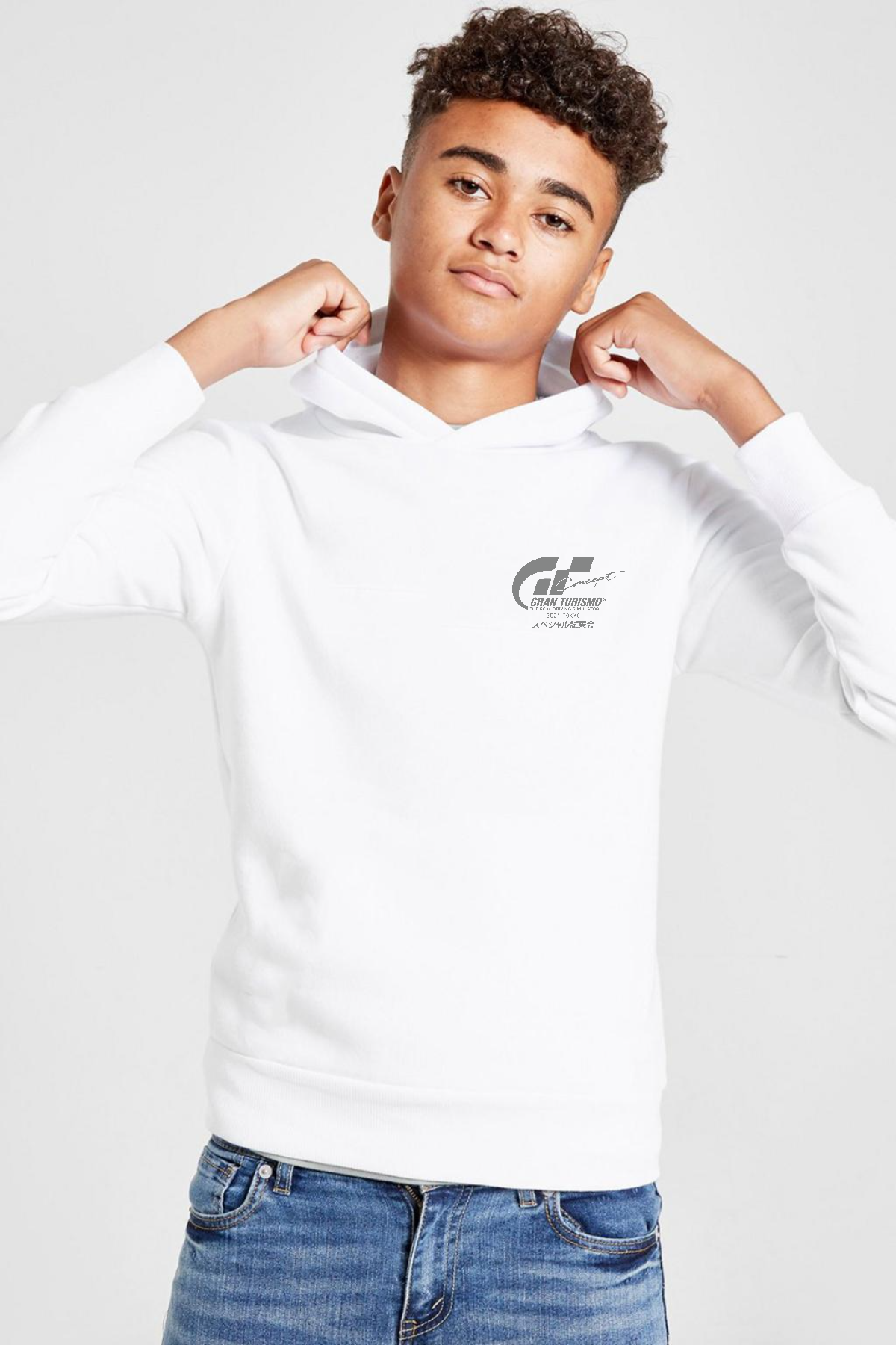 Gran Turismo Concept Beyaz Çocuk 3ip Kapşonlu  Sweatshirt