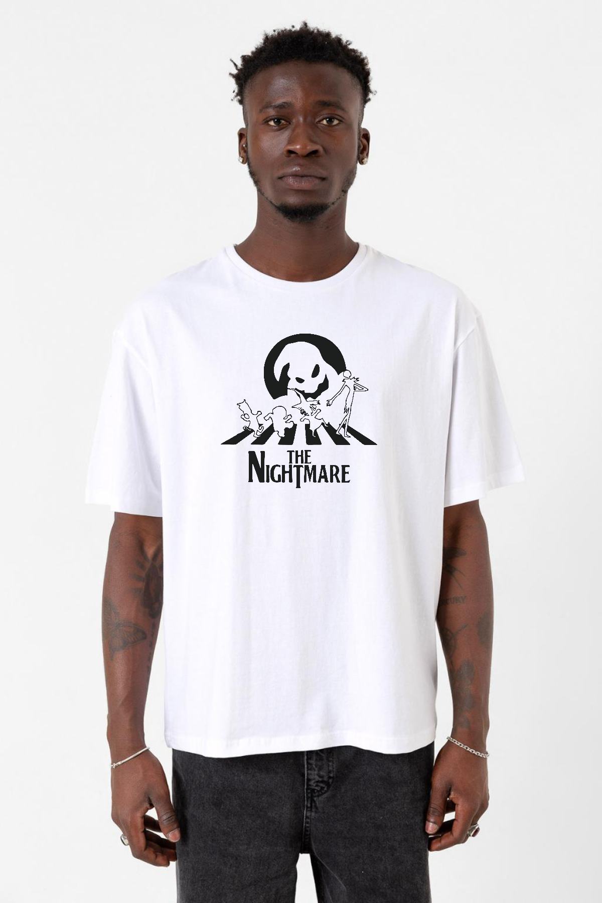 The Nightmare Oogie Boogie Beyaz Erkek Oversize Tshirt