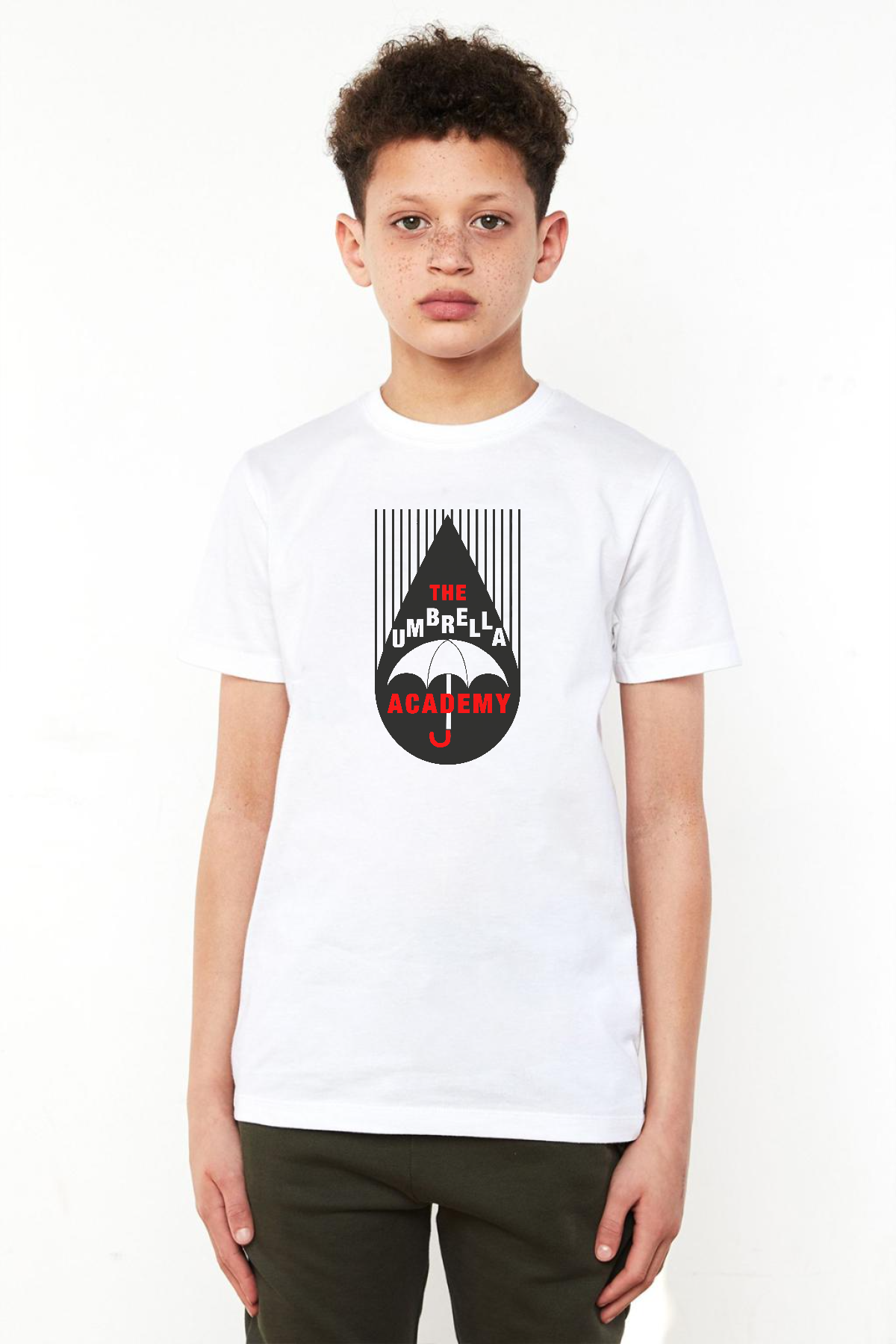 The Umbrella Academy Rain Logo Beyaz Çocuk Bisikletyaka Tshirt