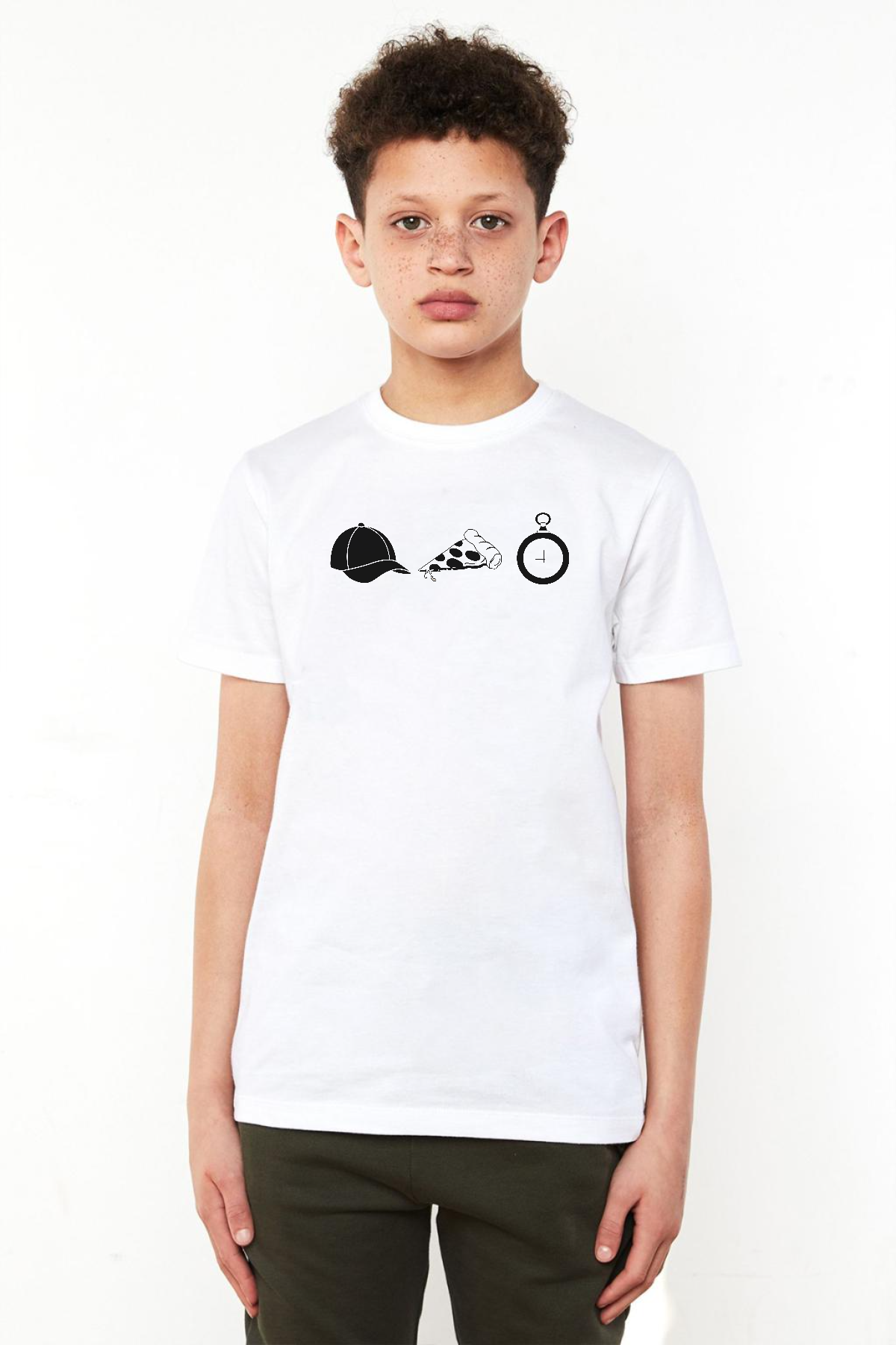 The Walking Dead Glenn Rhee Symbols Beyaz Çocuk Bisikletyaka Tshirt
