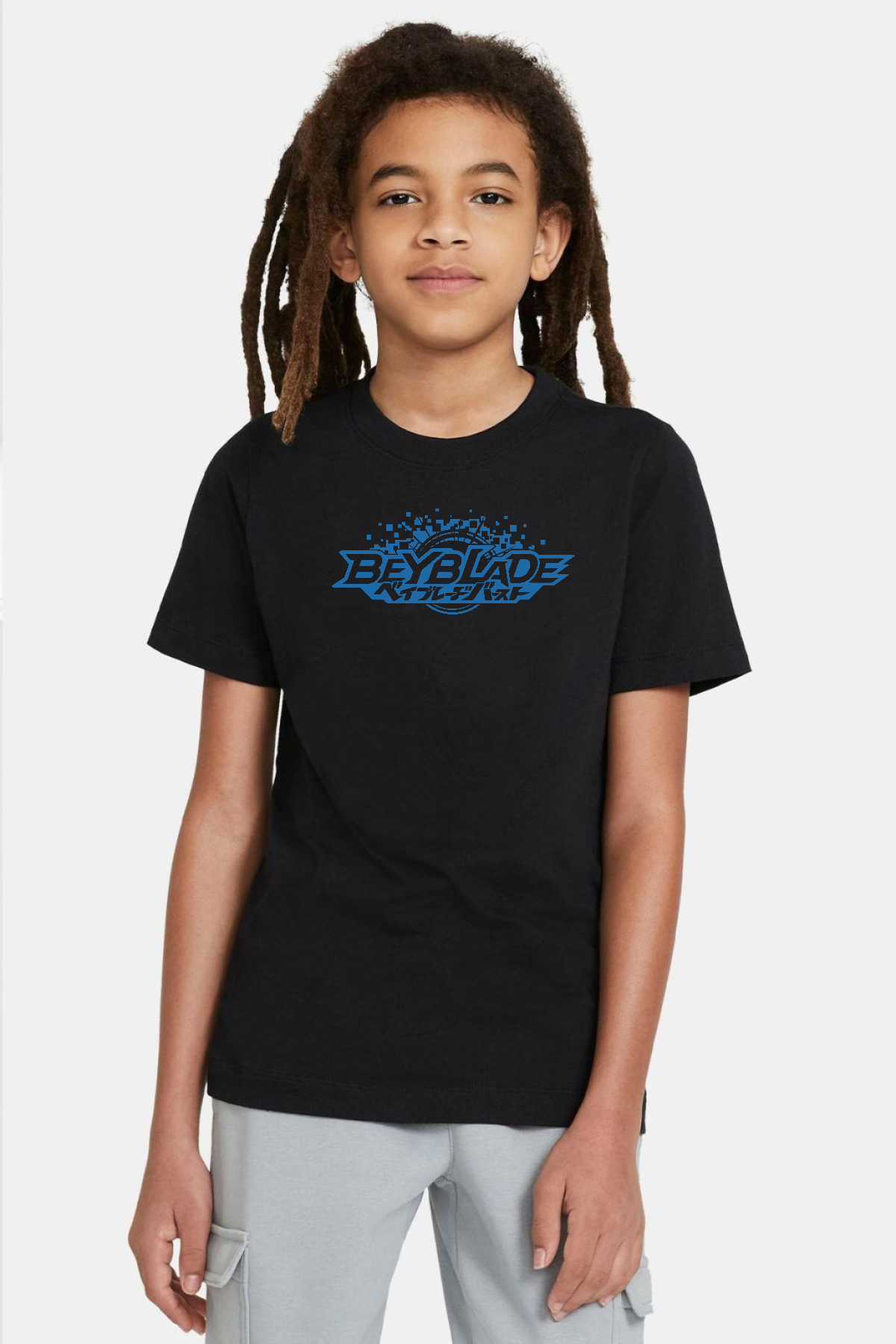 Beyblade Logo Siyah Çocuk Tshirt