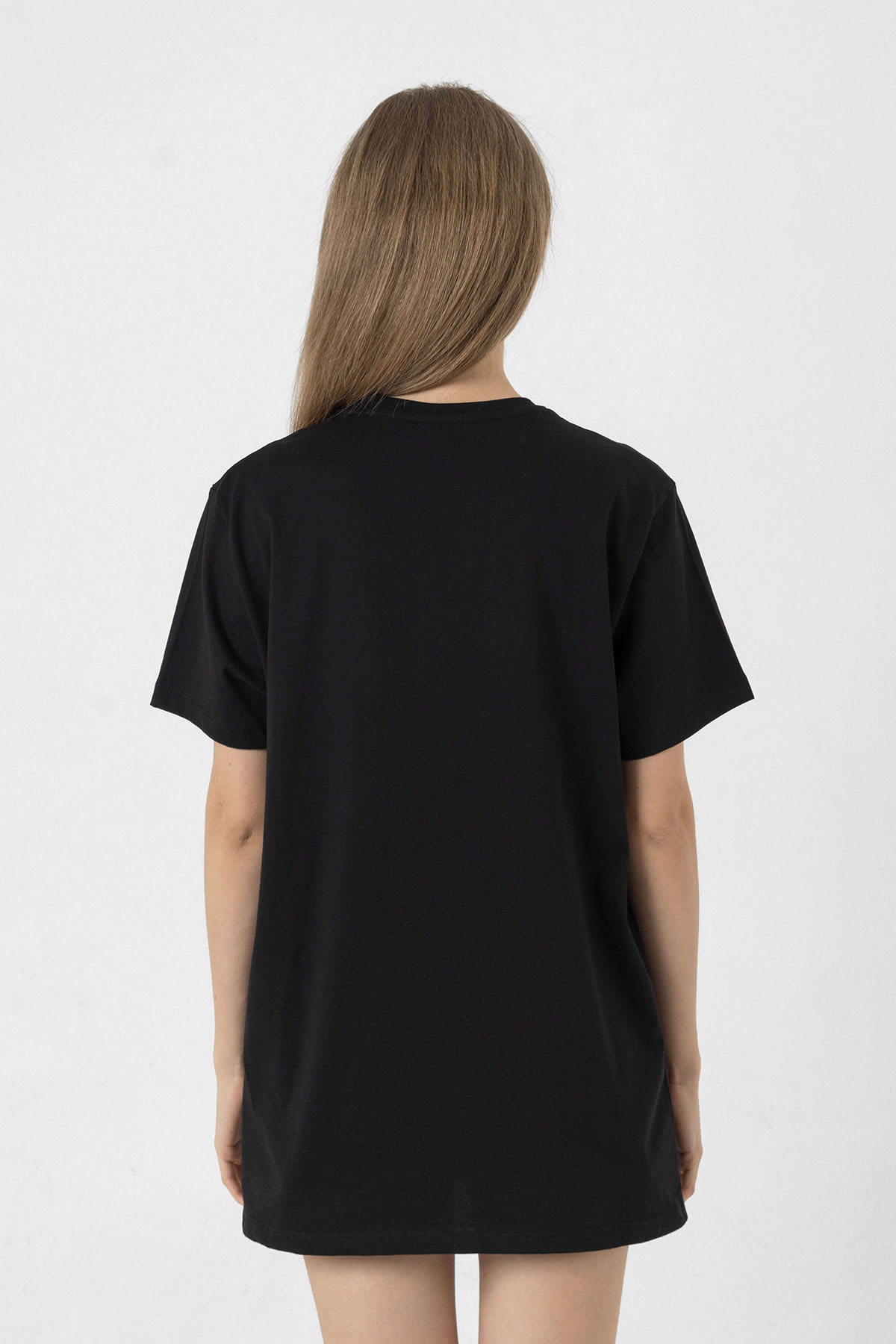 Beyblade Logo Siyah Kadın Oversize Tshirt