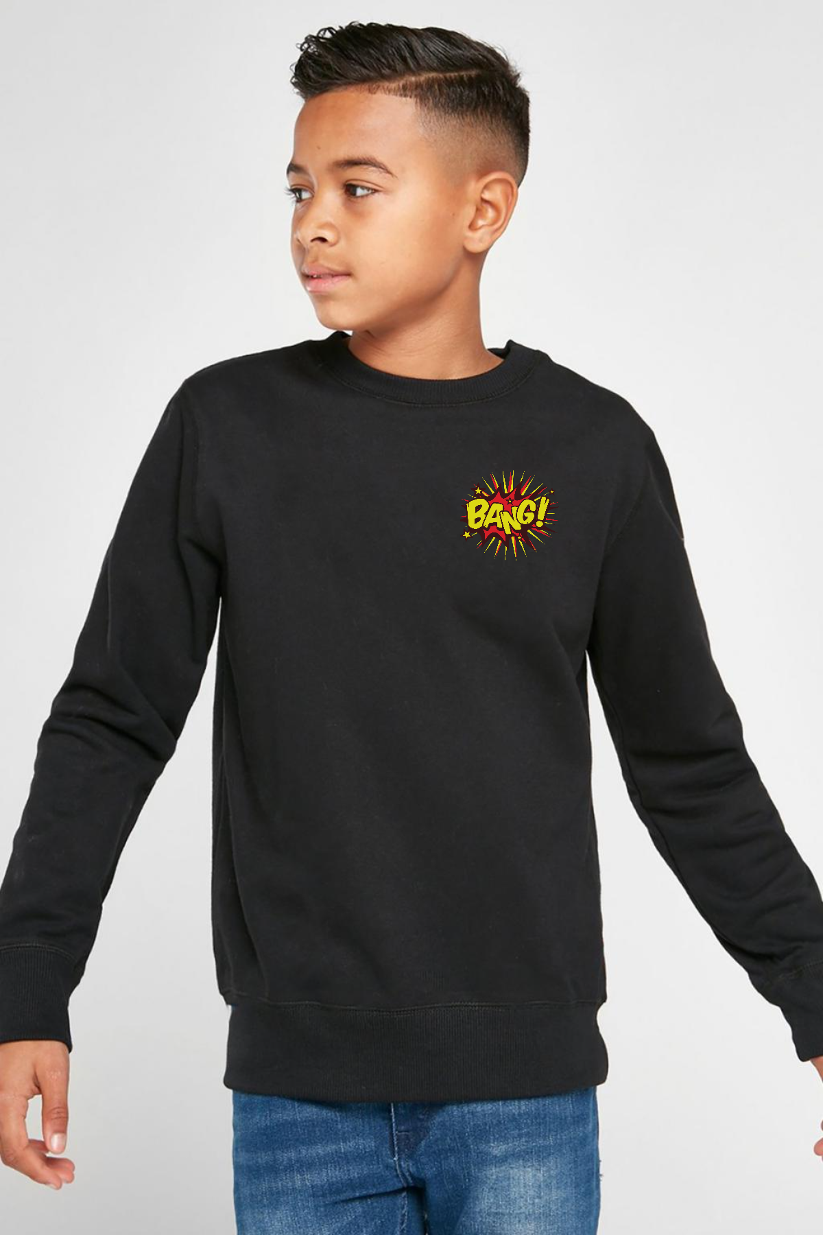 Big Bang Theory Bang Logo Siyah Çocuk 2ip Sweatshirt