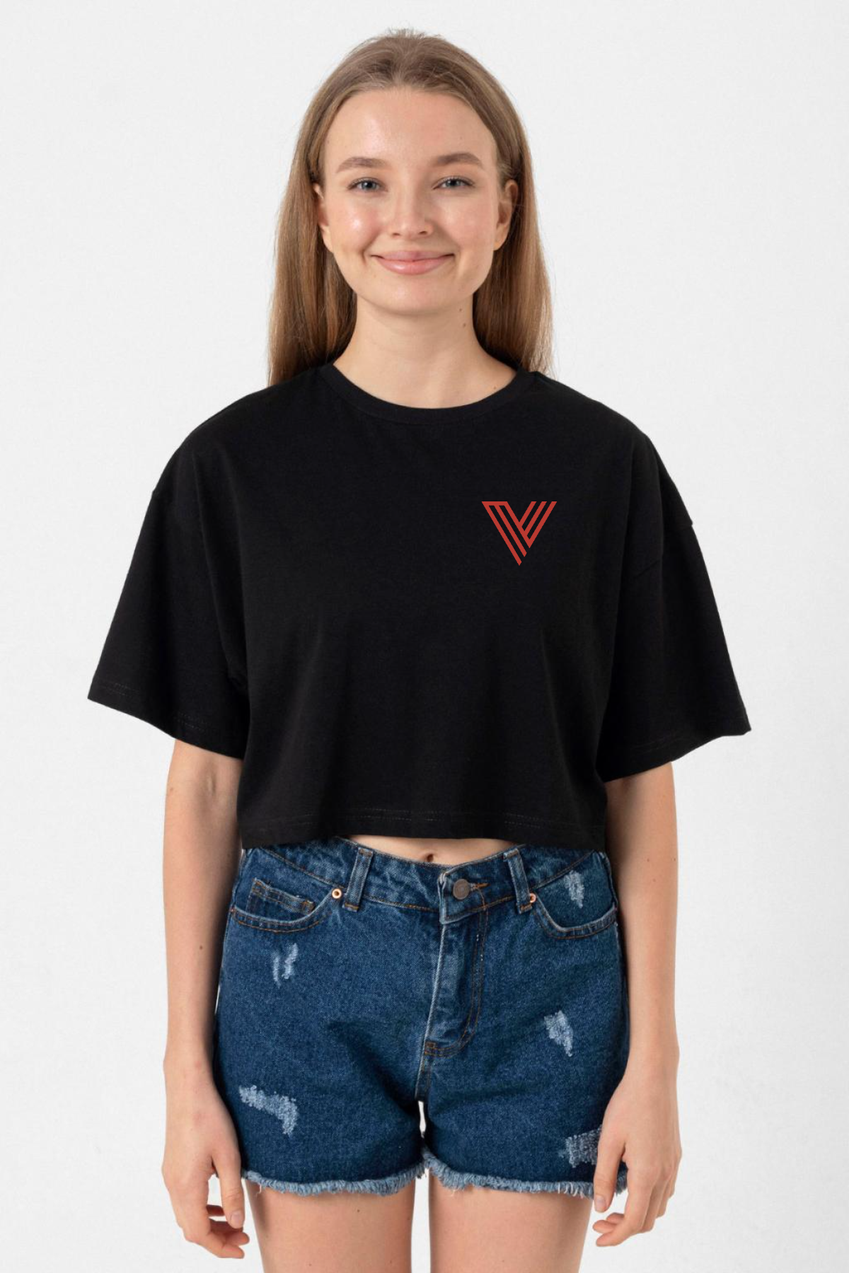 Call Of Duty Vanguard Logo Siyah Kadın Crop Tshirt