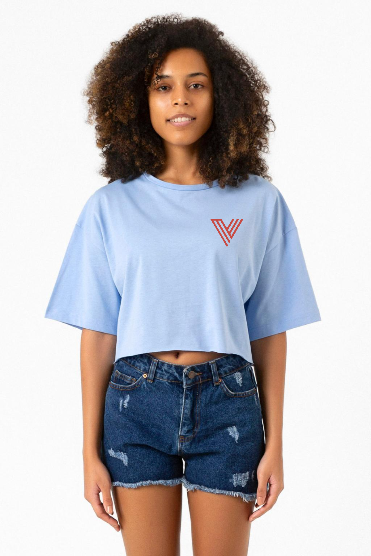 Call Of Duty Vanguard Logo Bebe Mavi Kadın Crop Tshirt