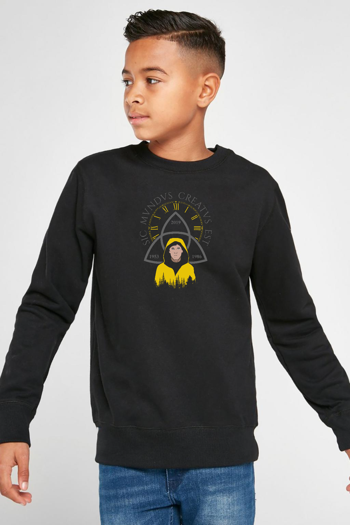 Dark Jonas Sic Mundus Creatus Est Siyah Çocuk 2ip Sweatshirt