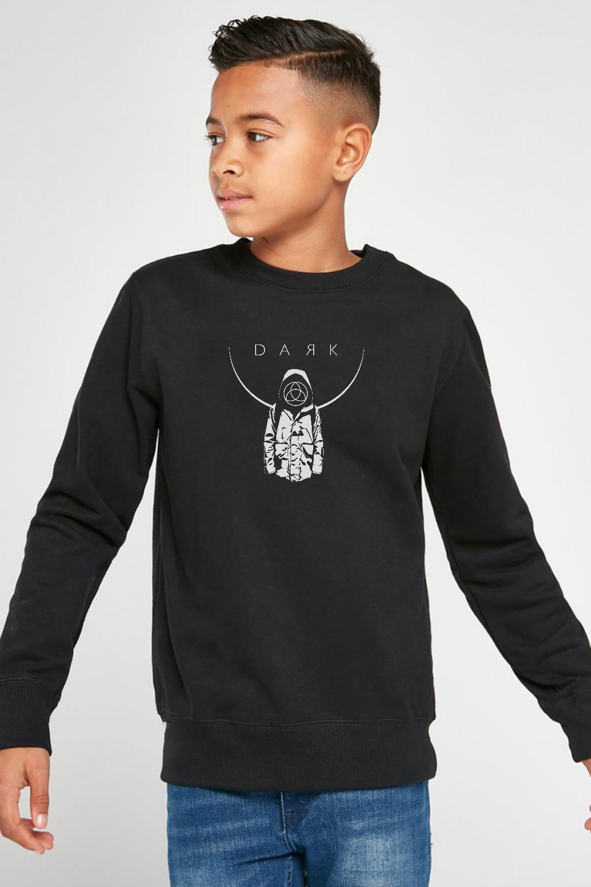 Dark Mono Siyah Çocuk 2ip Sweatshirt