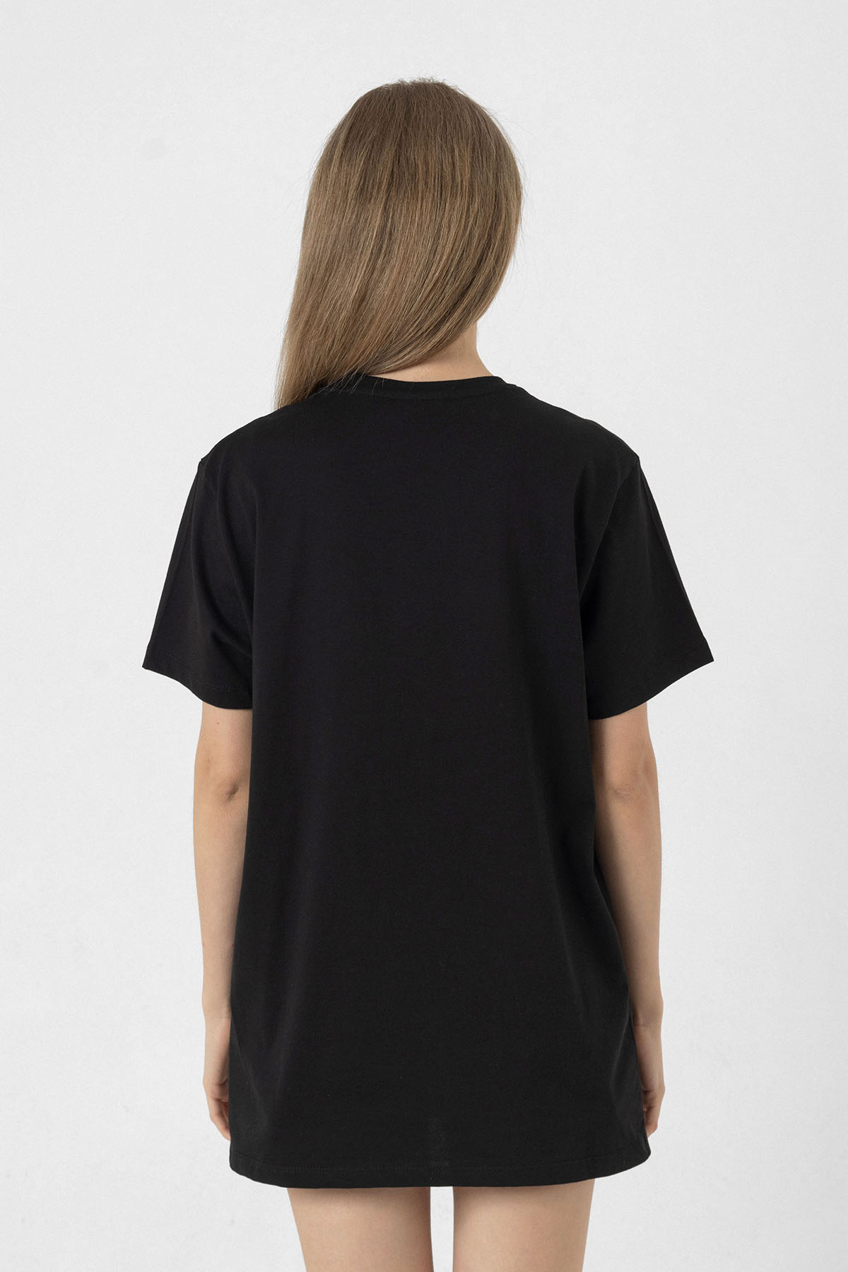 Dark Mono Siyah Kadın Oversize Tshirt