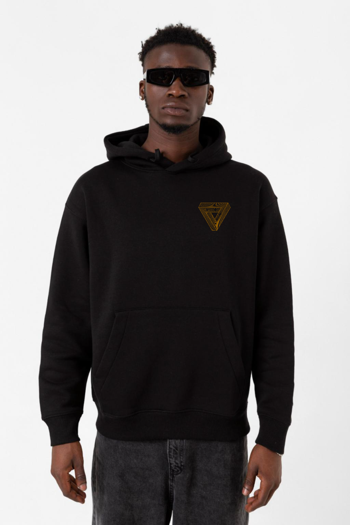 Dark Tannhaus Logo Siyah Erkek 3ip Kapşonlu Sweatshirt