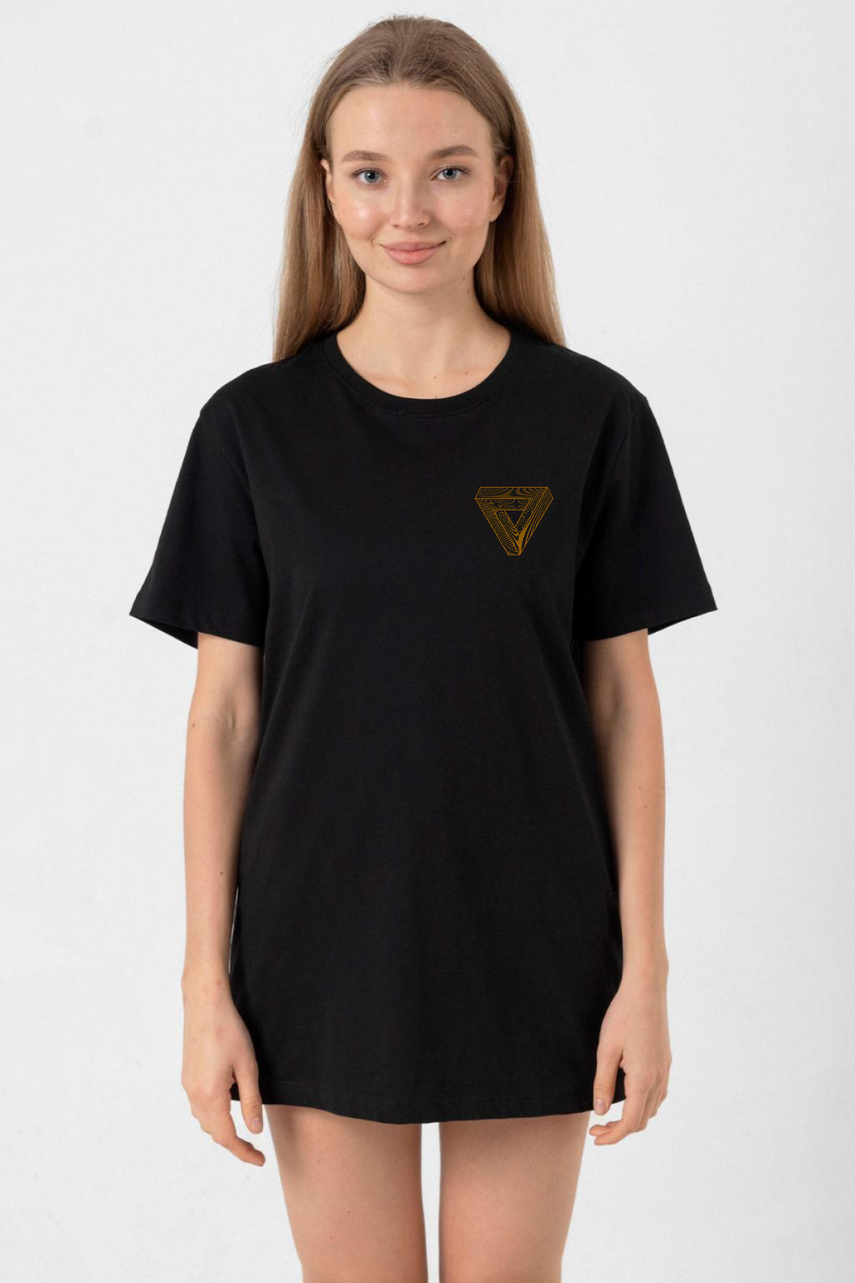 Dark Tannhaus Logo Siyah Kadın Oversize Tshirt