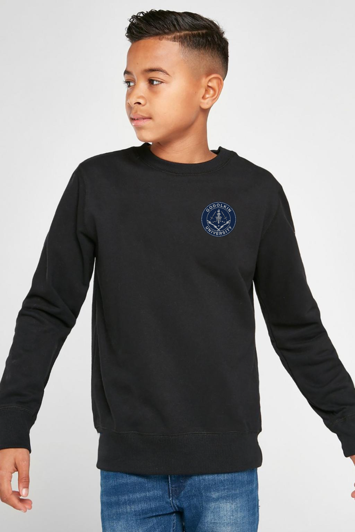 Gen V Godolkin University Emblem Siyah Çocuk 2ip Sweatshirt